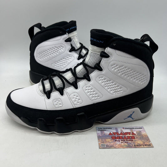 Size 9.5 - Jordan 9 Retro University Blue 2020 White Navy Leather (Ct8019-140)