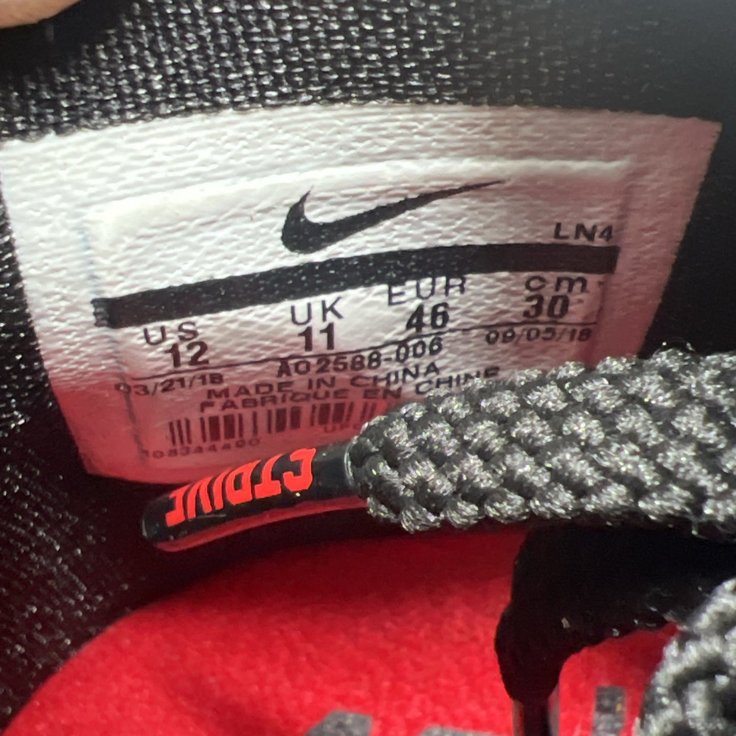 Size 12 - Nike LeBron 16 Oreo - (AO2588-006)