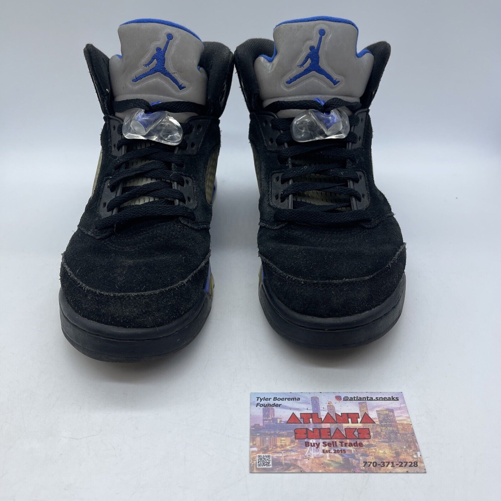 Size 8.5 - Jordan 5 Retro Mid Racer Blue Black White Suede Leather (CT4838-004)