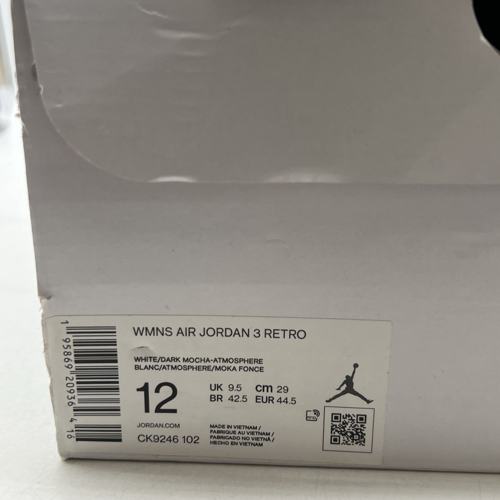 Size 12W - Air Jordan 3 Retro Neapolitan White Brown Pink (CK9246-102)