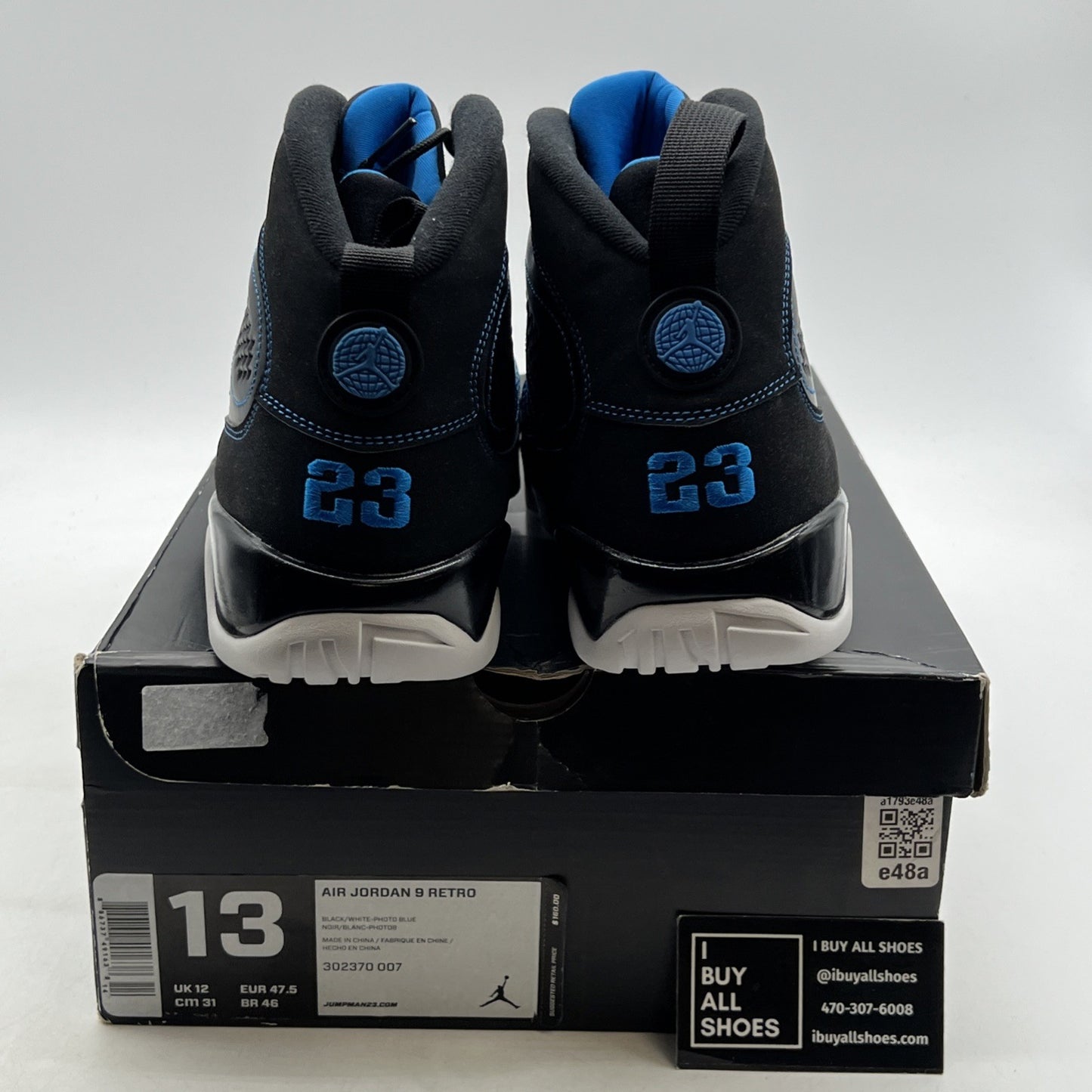 Size 13 - Air Jordan 9 Retro Photo Blue (302370-007)