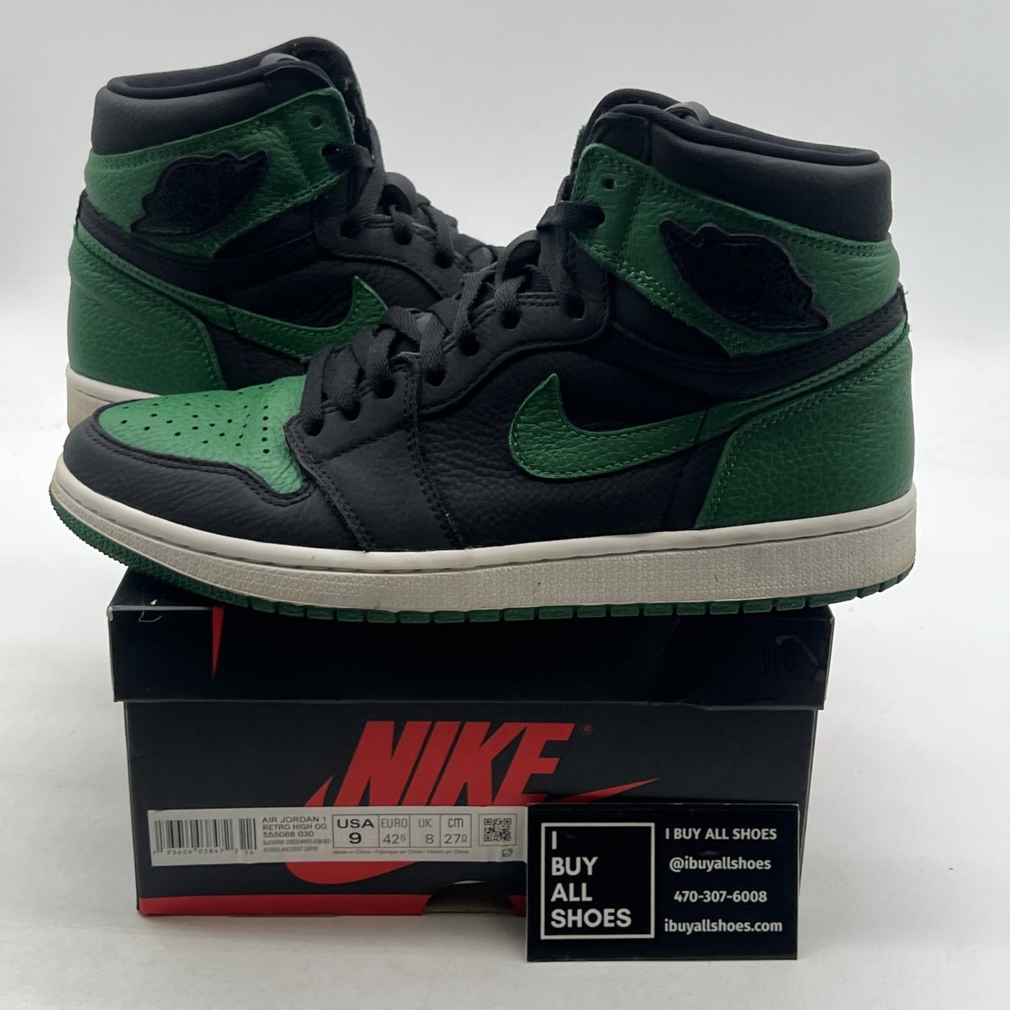 Size 9 - Air Jordan 1 Retro OG High Pine Green 2.0 (555088-030)