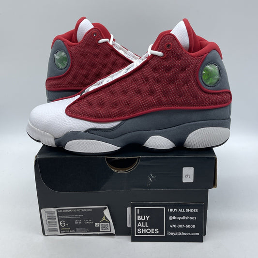 Size 6Y - Jordan 13 Gym Red Flint Grey White Suede Leather  (DJ5982600)