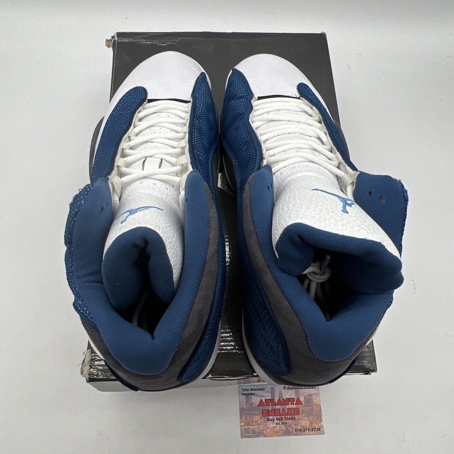 Size 11 - Air Jordan 13 Retro 2010 Flint White Blue Grey Suede (414571-401)