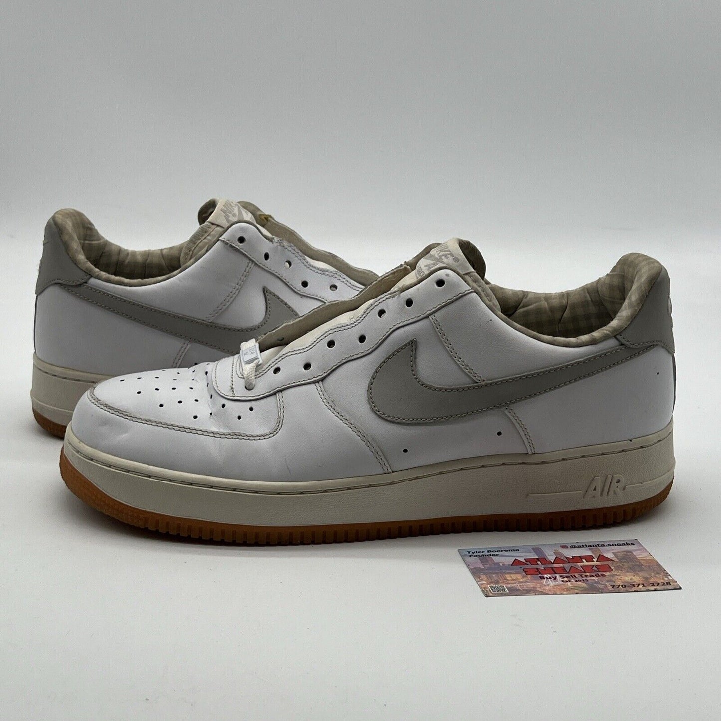 Size 12 - NIKE AIR FORCE 1 07 WHITE-TECH GREY (315122-169)