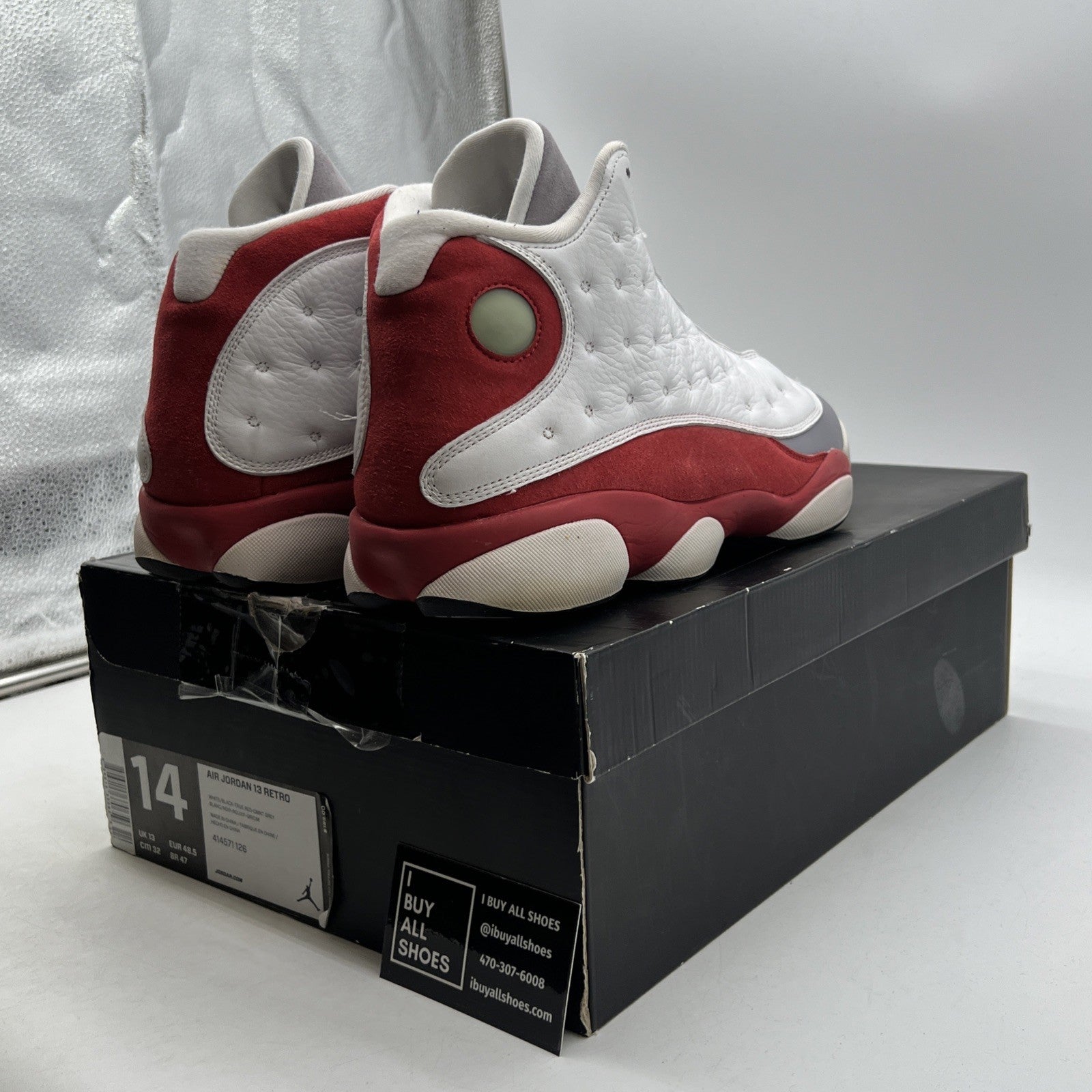 Size 14 - Air Jordan 13 Retro 2014 Grey Toe (414571-126)