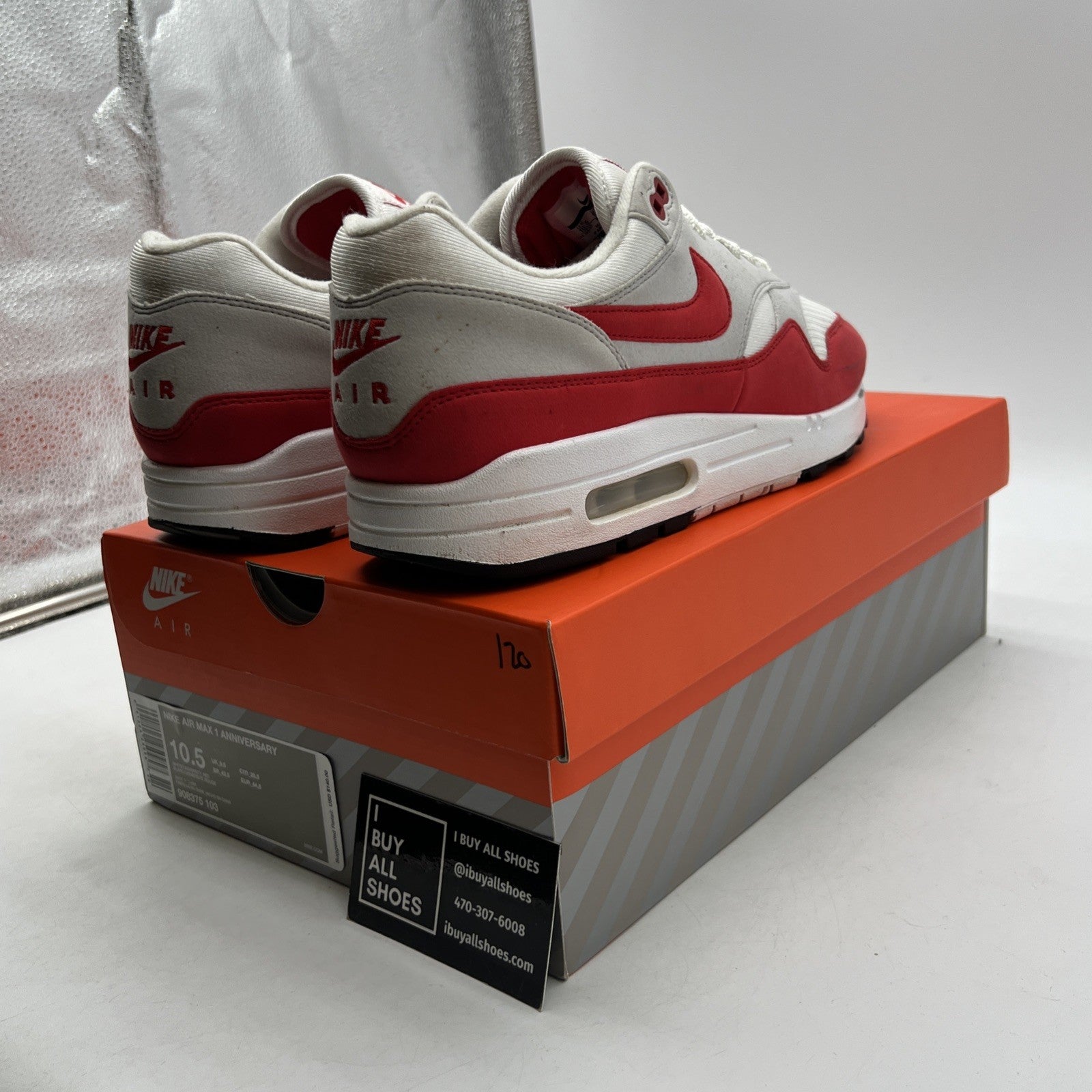 Size 10.5 - Nike Air Max 1 OG Anniversary 2017 (908375-103)