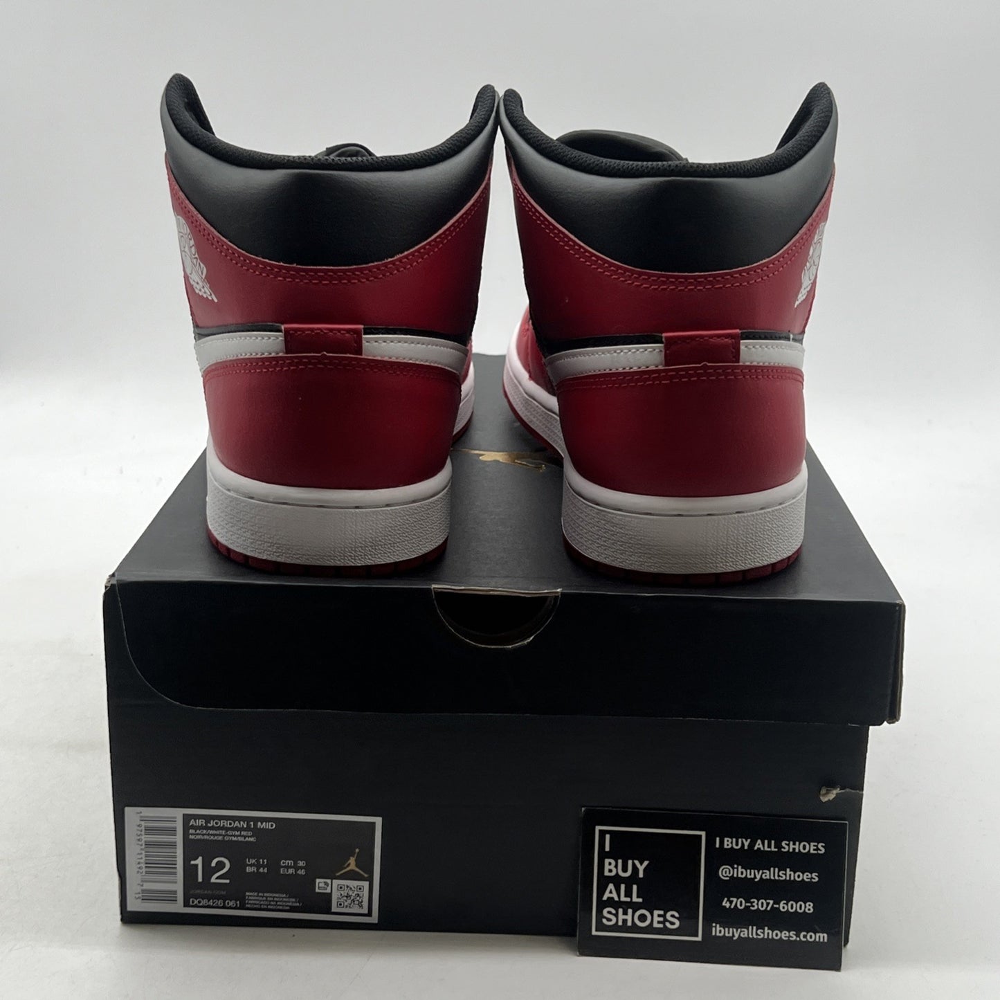 Size 12 - Air Jordan 1 Mid Gym Red Black White (DQ8426-061)