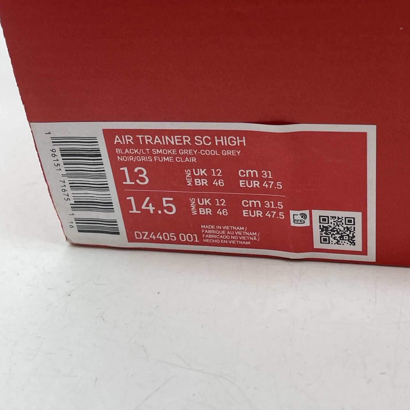 Size 13 - Nike Air Trainer SC High Raiders (DZ4405-001)