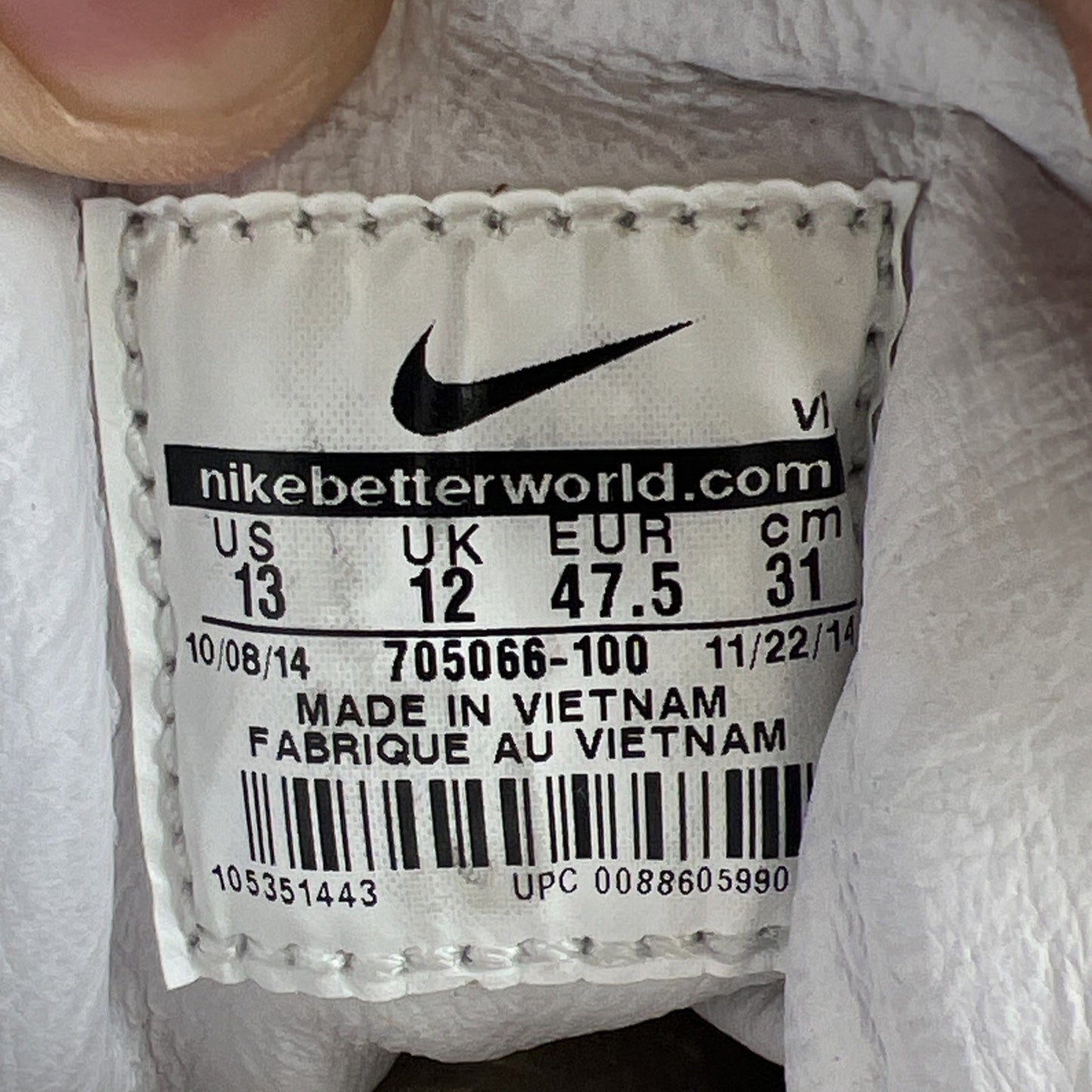 Size 13 - Nike Air Python Premium White Metallic Silver (705066-100)
