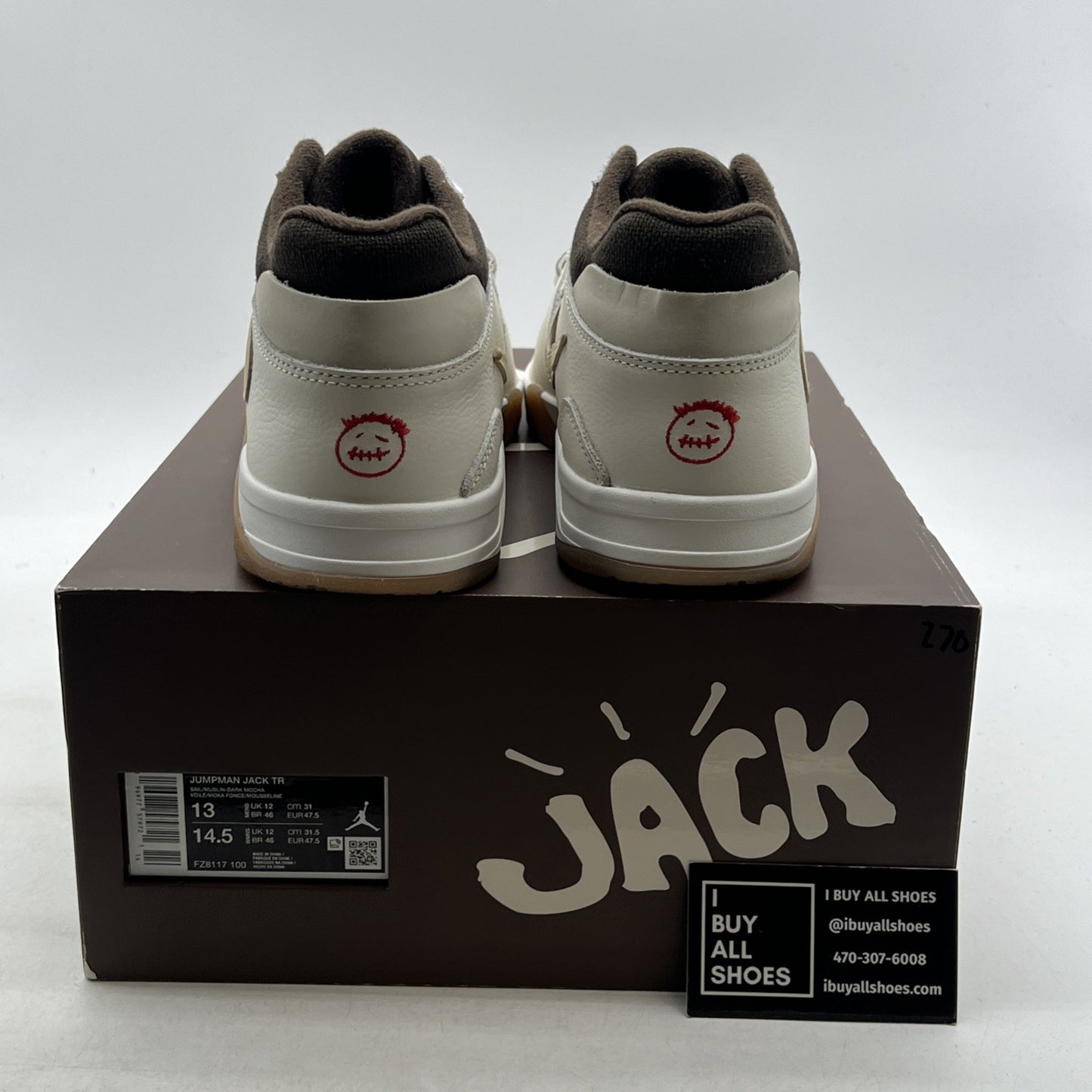 Size 13 - Travis Scott x Jordan Jumpman Jack TR Sail (FZ8117-100)