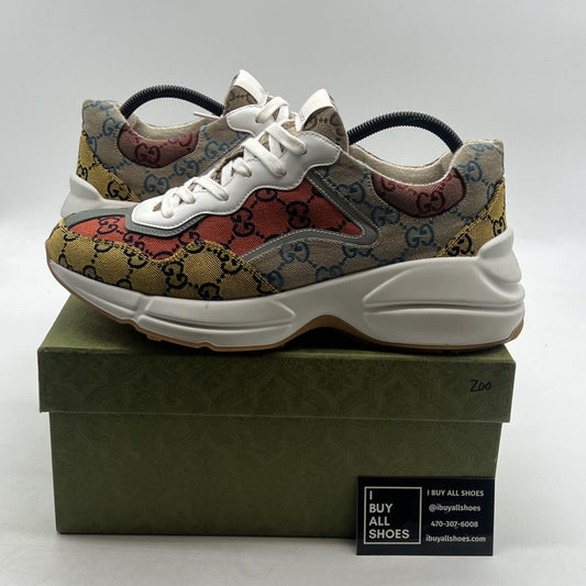 Size 8G - Gucci GG Rhyton Sneakers Multicolor Canvas Fabric