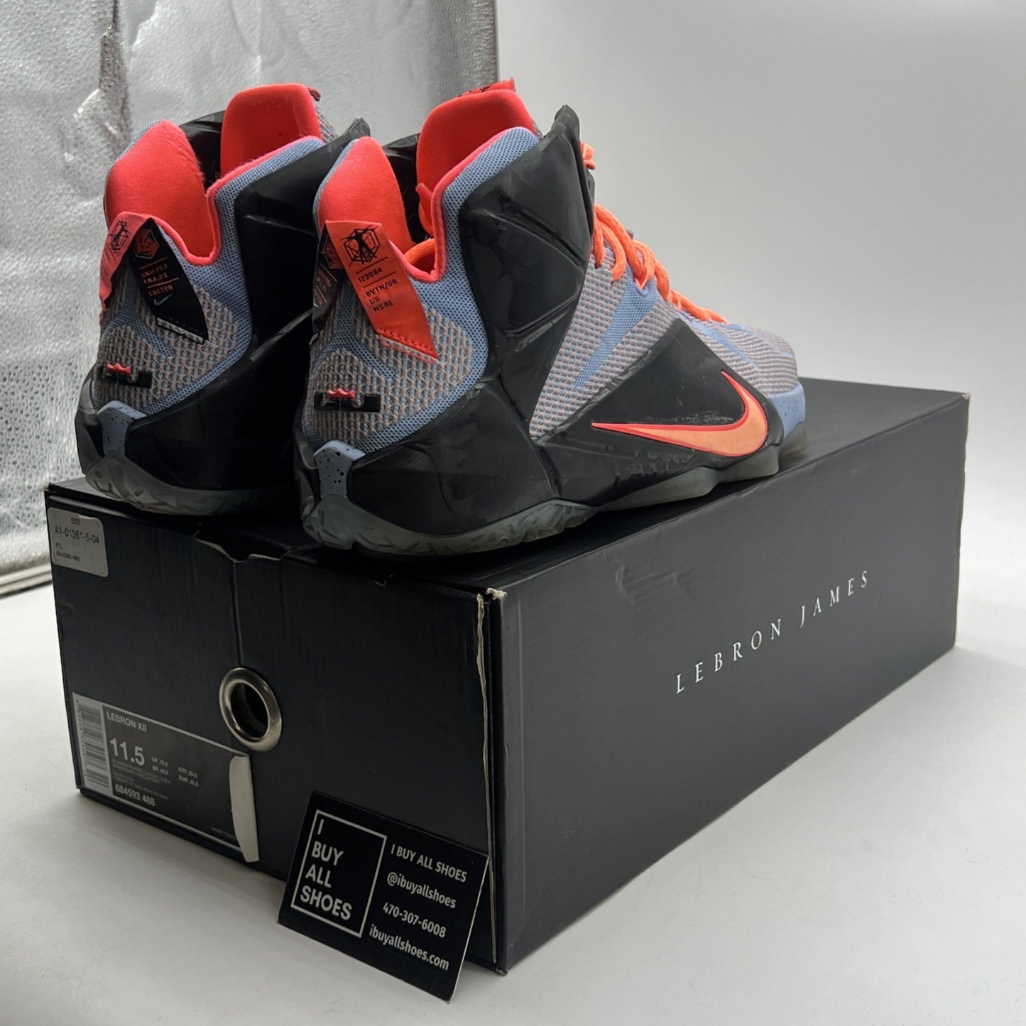 Size 11.5 - Nike LeBron 12 Easter (684593-488)