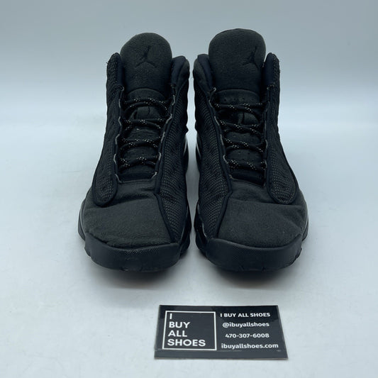 Size 7Y - Nike Air Jordan 13 Retro Black Cat Leather Suede  (884129-011)