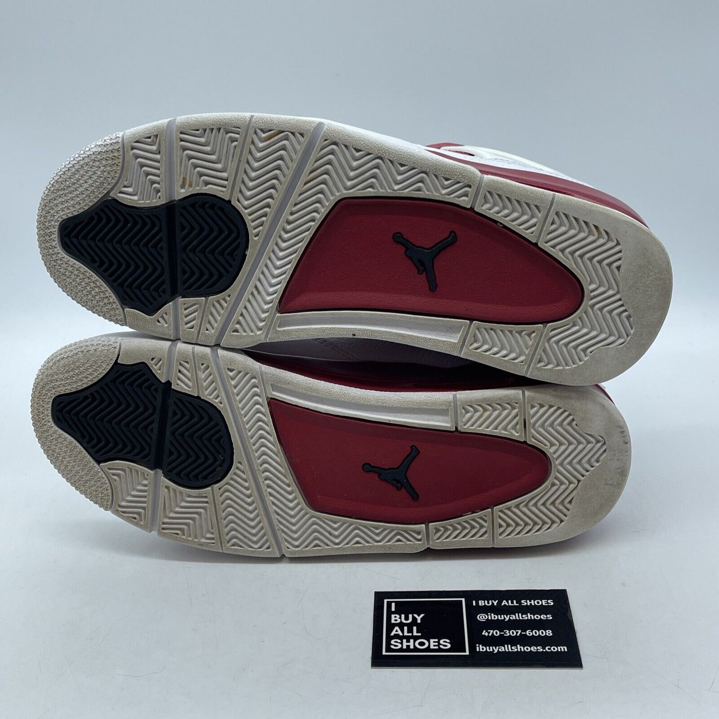 Size 9 - Jordan 4 Retro alternate 89 Red Black White Leather (308497-106)