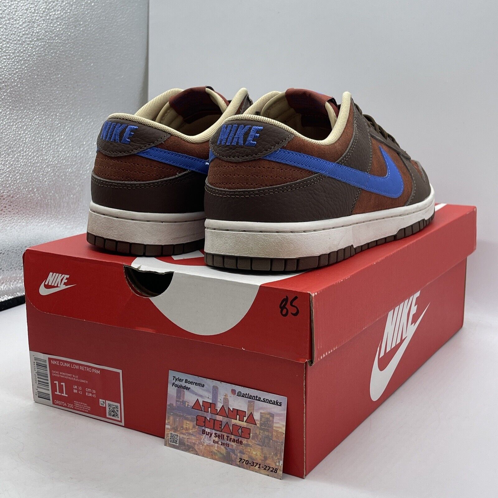 Size 11 - Nike Dunk Premium Low Mars Stone Blue Brown White Suede (DR9704-200)