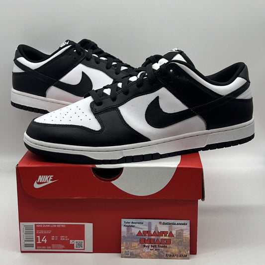 Size 14 - Nike Dunk Low Black White Brand New Og All