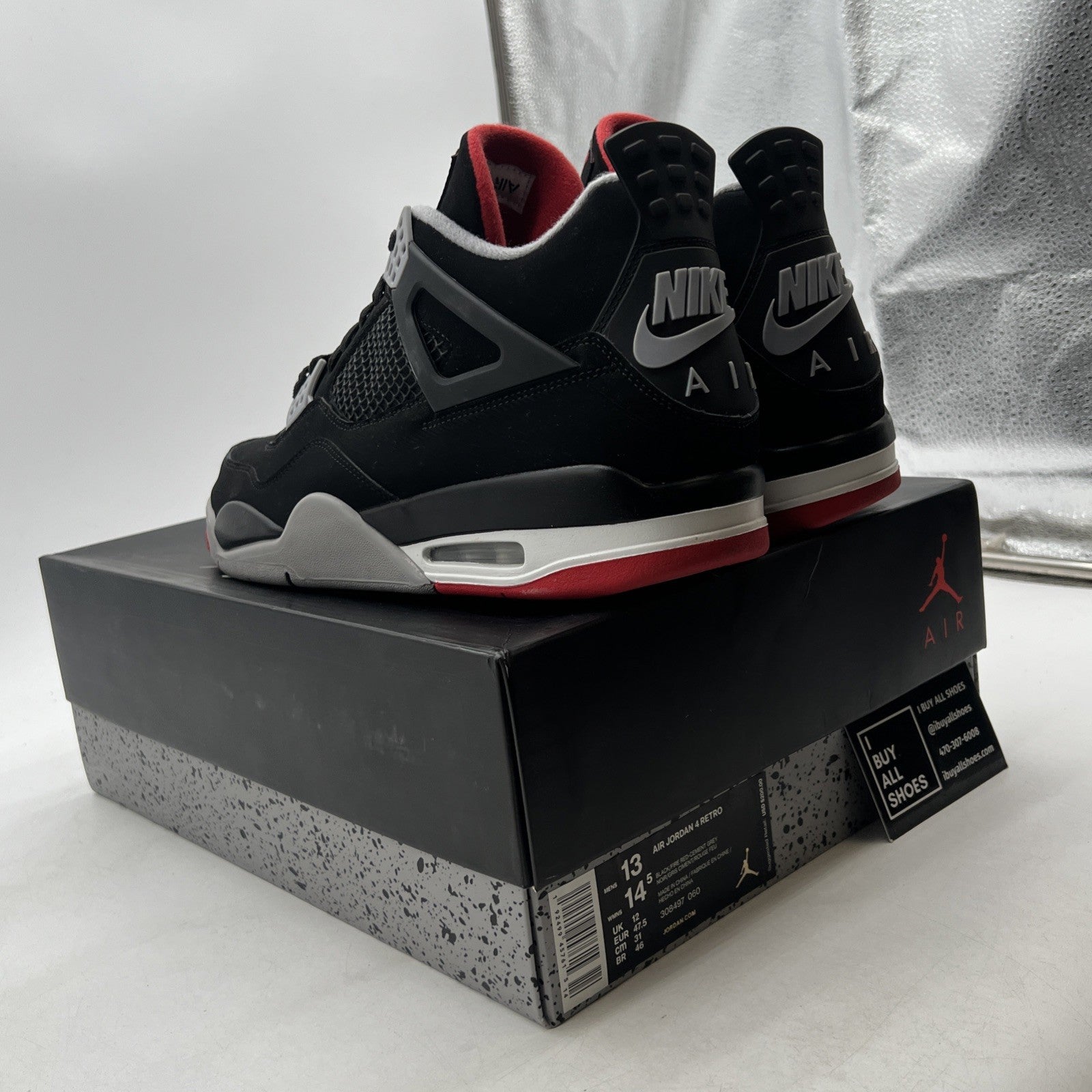 Size 13 - Air Jordan 4 Retro OG Mid Bred 2019 (308497-060)
