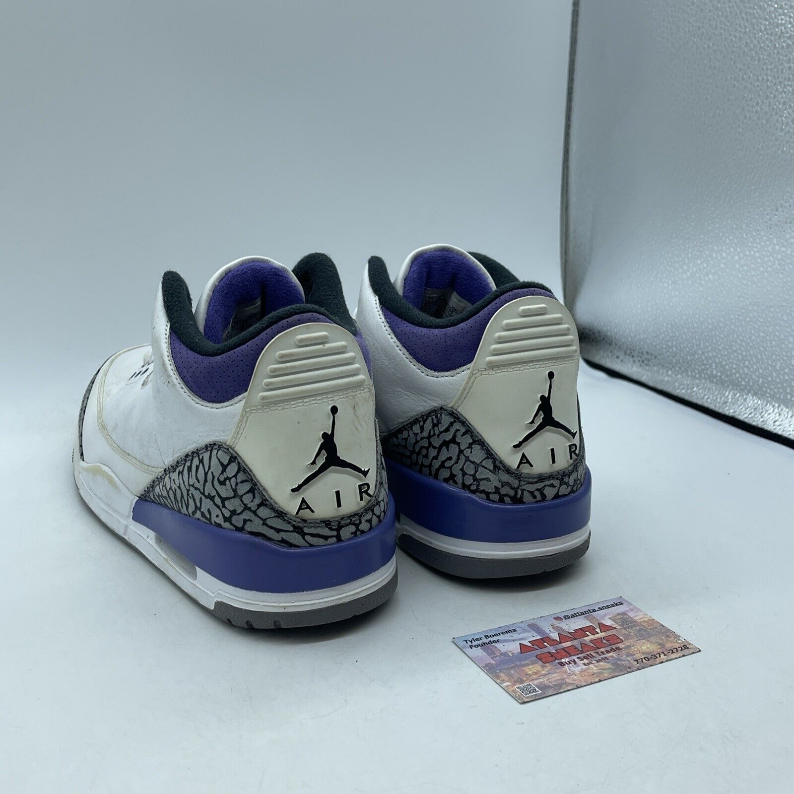 Size 10.5 - Jordan 3 Retro Mid Dark Iris Purple White Leather (CT8532-105)