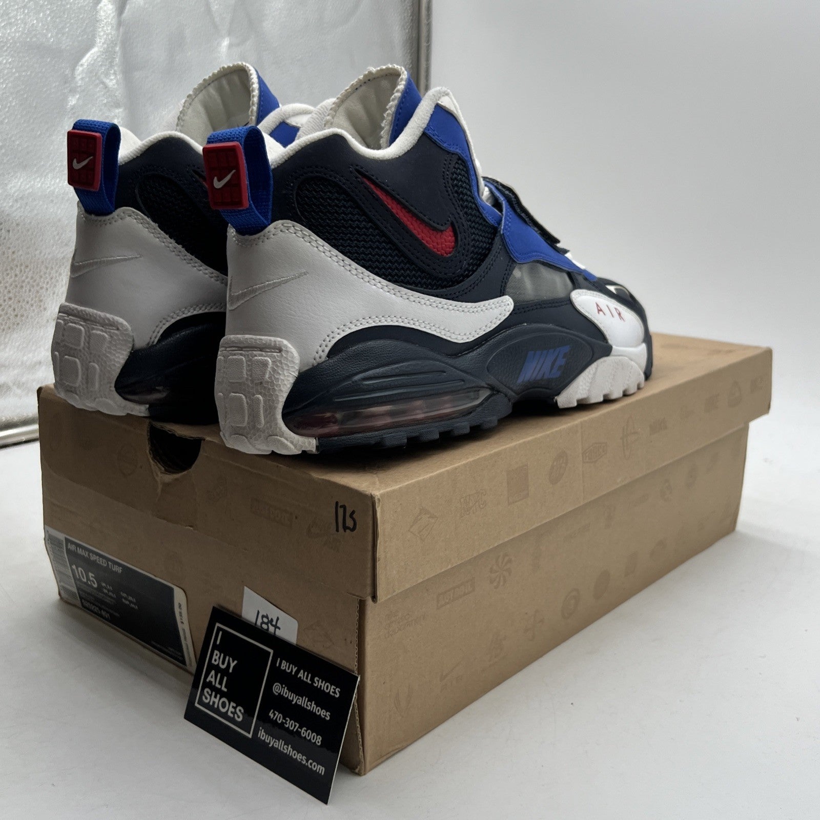Size 10.5 - Nike Air Max Speed Turf New York Football Giants (525225-401)