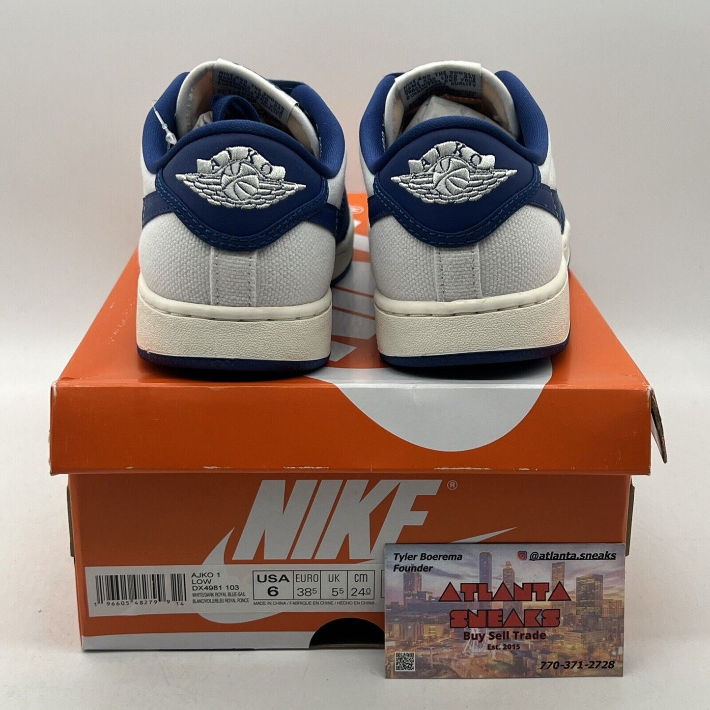 Size 6 - Air Jordan 1 KO Kentucky White Blue Leather (DX4981-103)