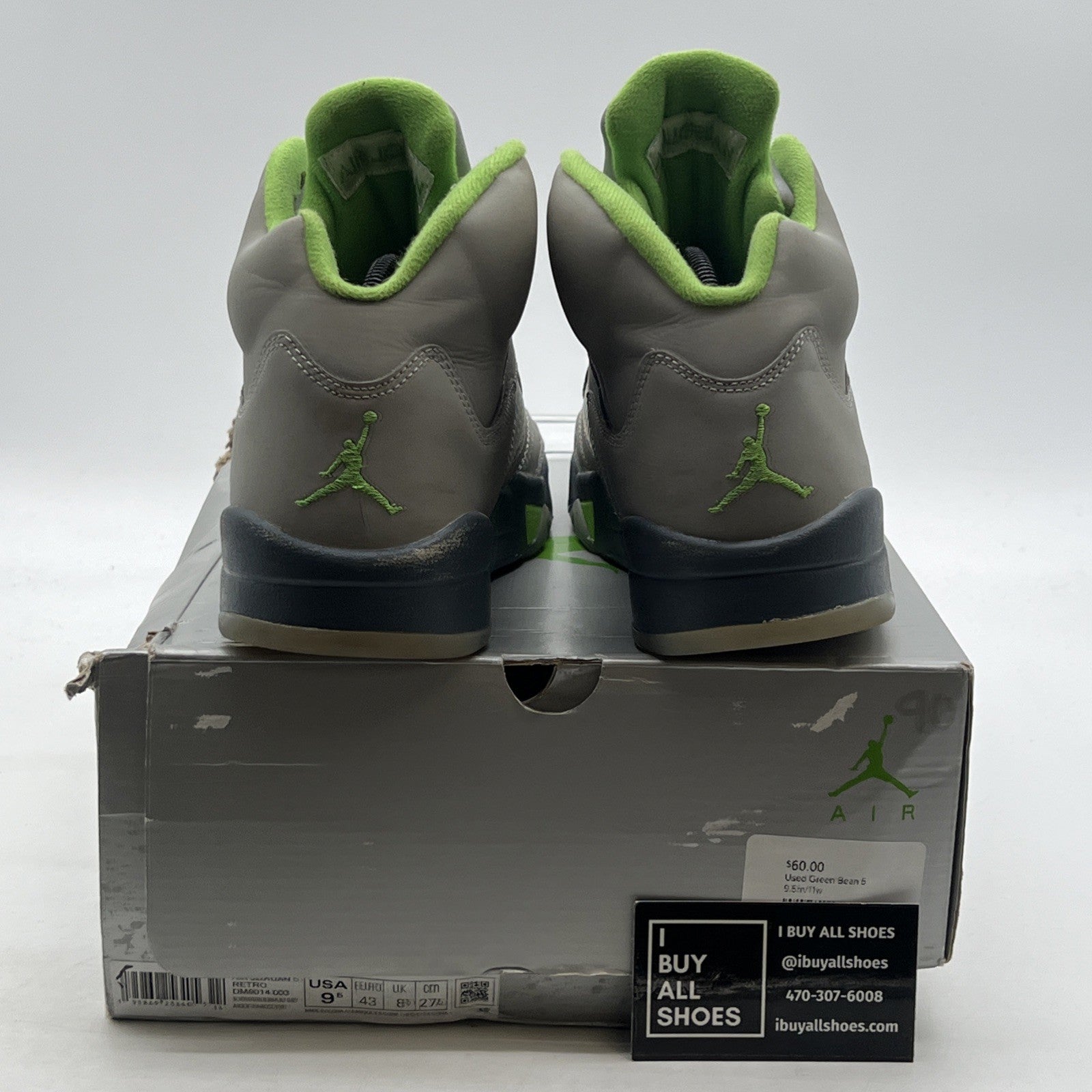 Size 9.5 - Air Jordan 5 Retro Green Bean (DM9014-003)