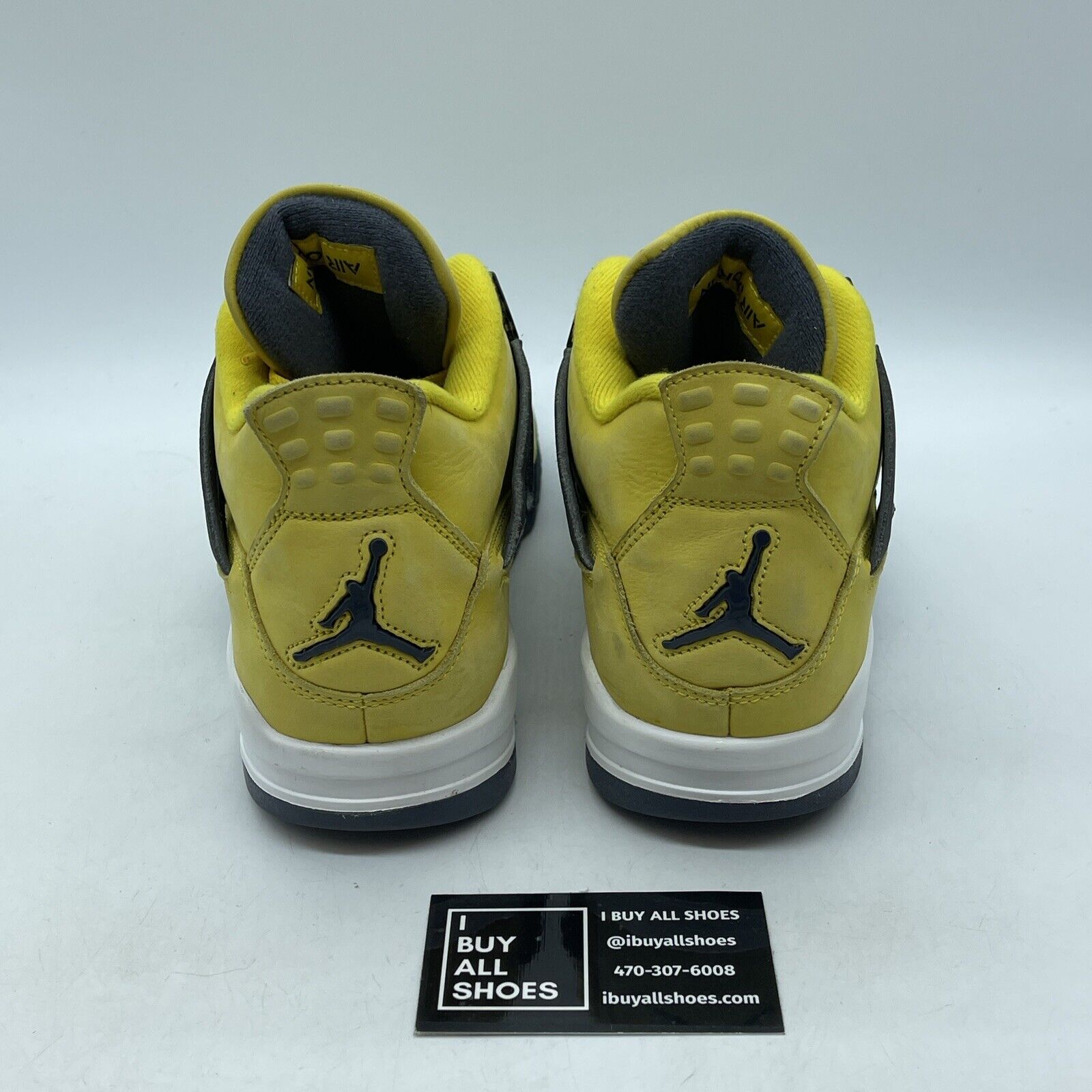 Size 8.5 - Jordan 4 Retro Mid Lightning Yellow Grey White Suede (CT8527-700)