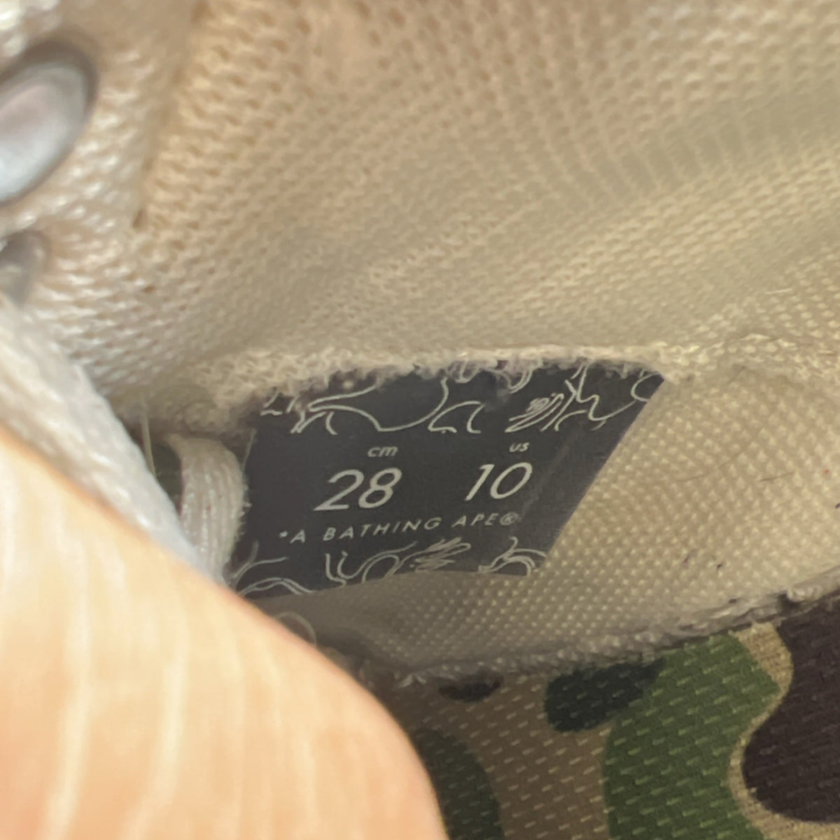 Size 10 - A Bathing Ape Bapesta Low ABC Camo - Green (1H30191011)