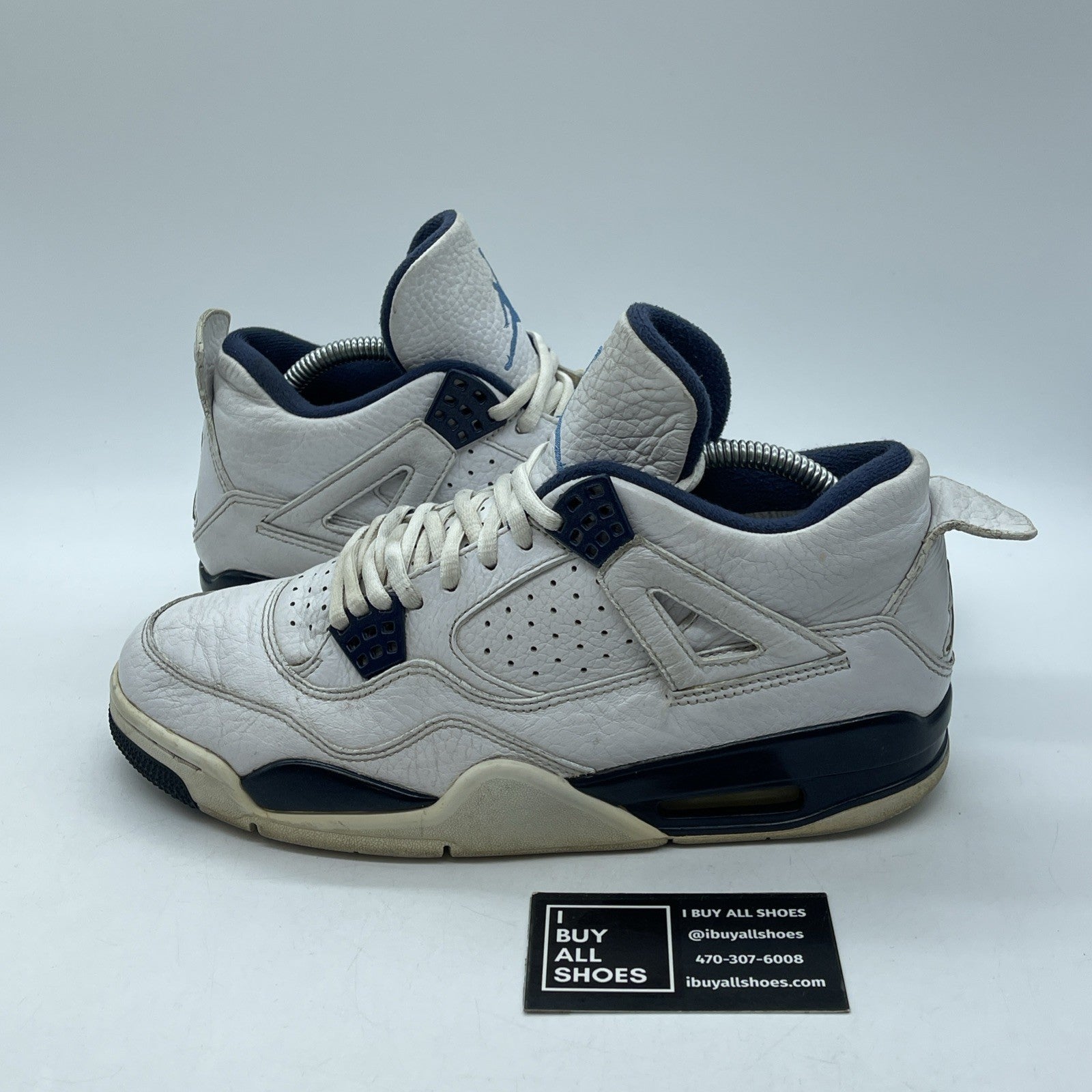 Size 8.5 - Air Jordan 4 Retro LS Columbia White Blue Leather (314254-107)