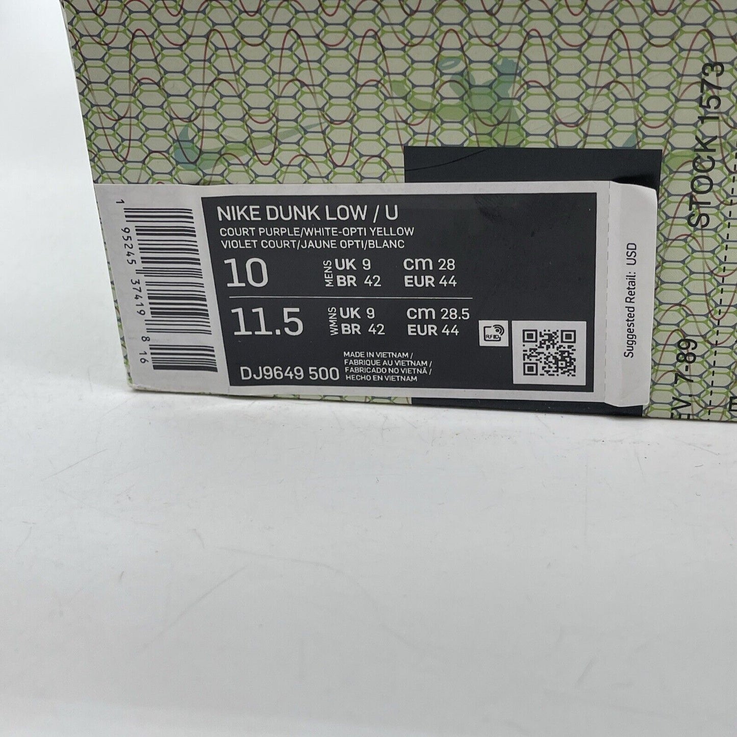 Size 10 - Nike Union LA x Dunk Low Passport Pack - Court Purple (DJ9649-500)