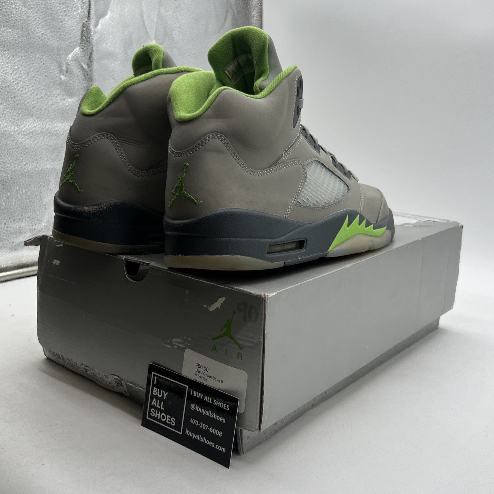 Size 9.5 - Air Jordan 5 Retro Green Bean (DM9014-003)