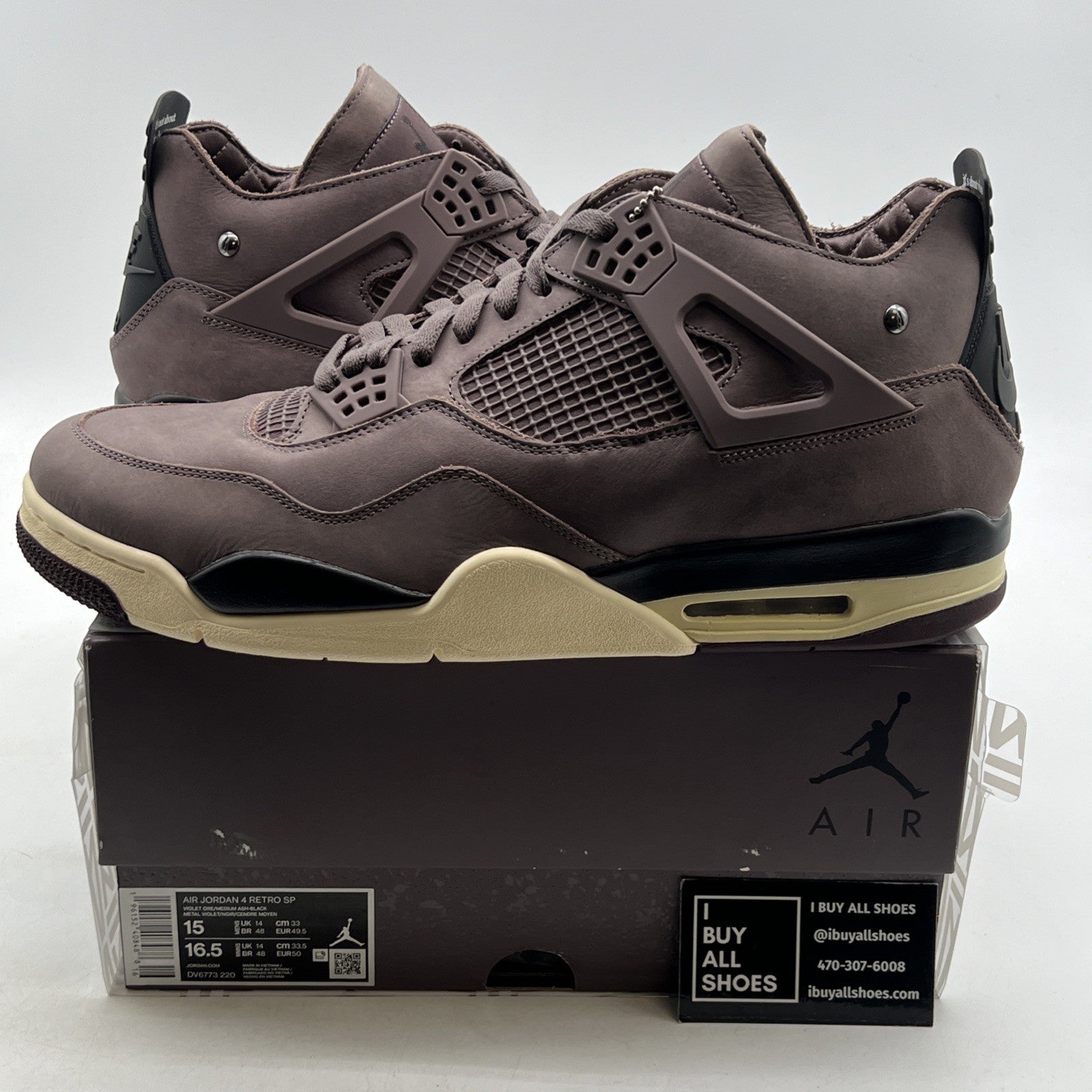 Size 15 - Air Jordan 4 Retro x A Ma Maniere Mid Violet Ore (DV6773-220)