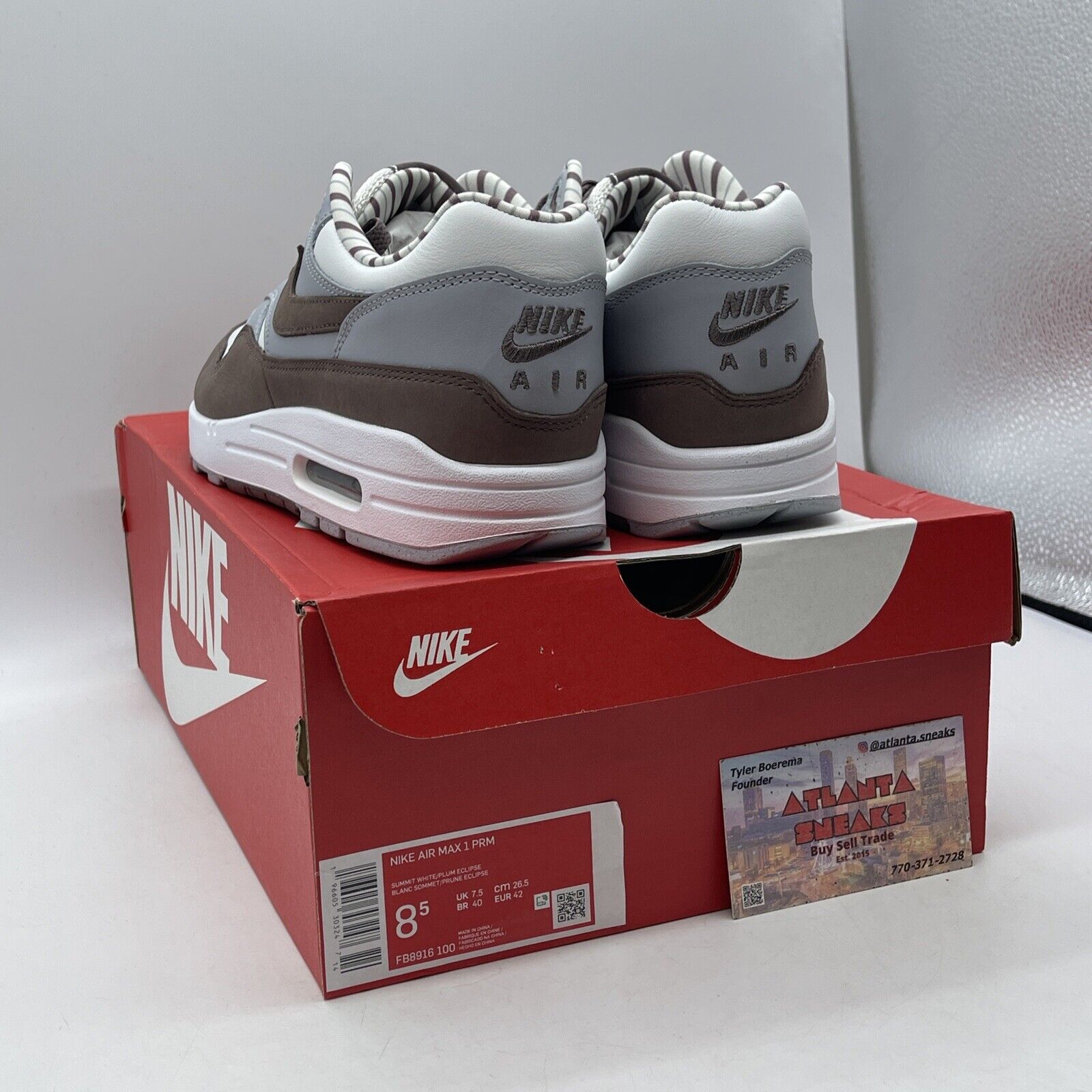 Size 8.5 - Nike Air Max 1 Premium 2023 Shima Shima Suede Leather (FB8916-100)