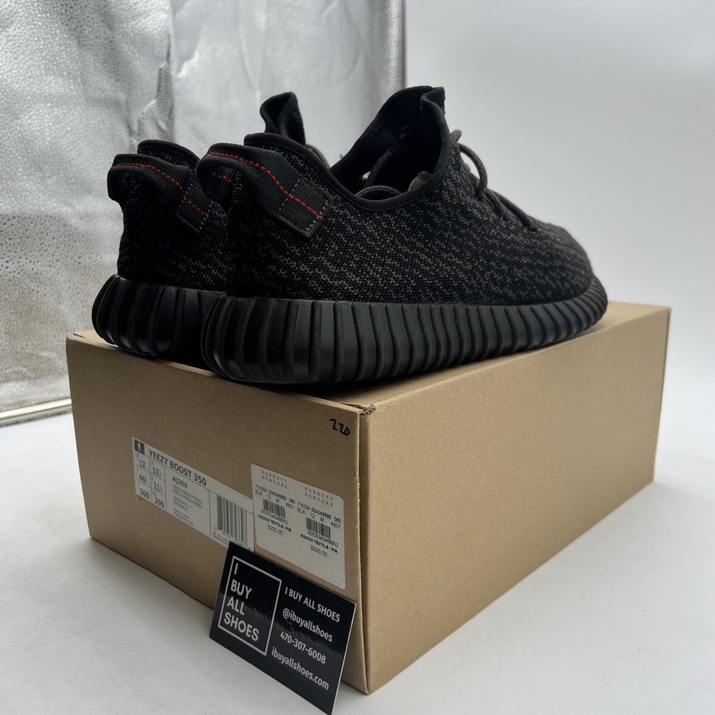 Size 12 - adidas Yeezy Boost 350 2015 Pirate Black (AQ2659)