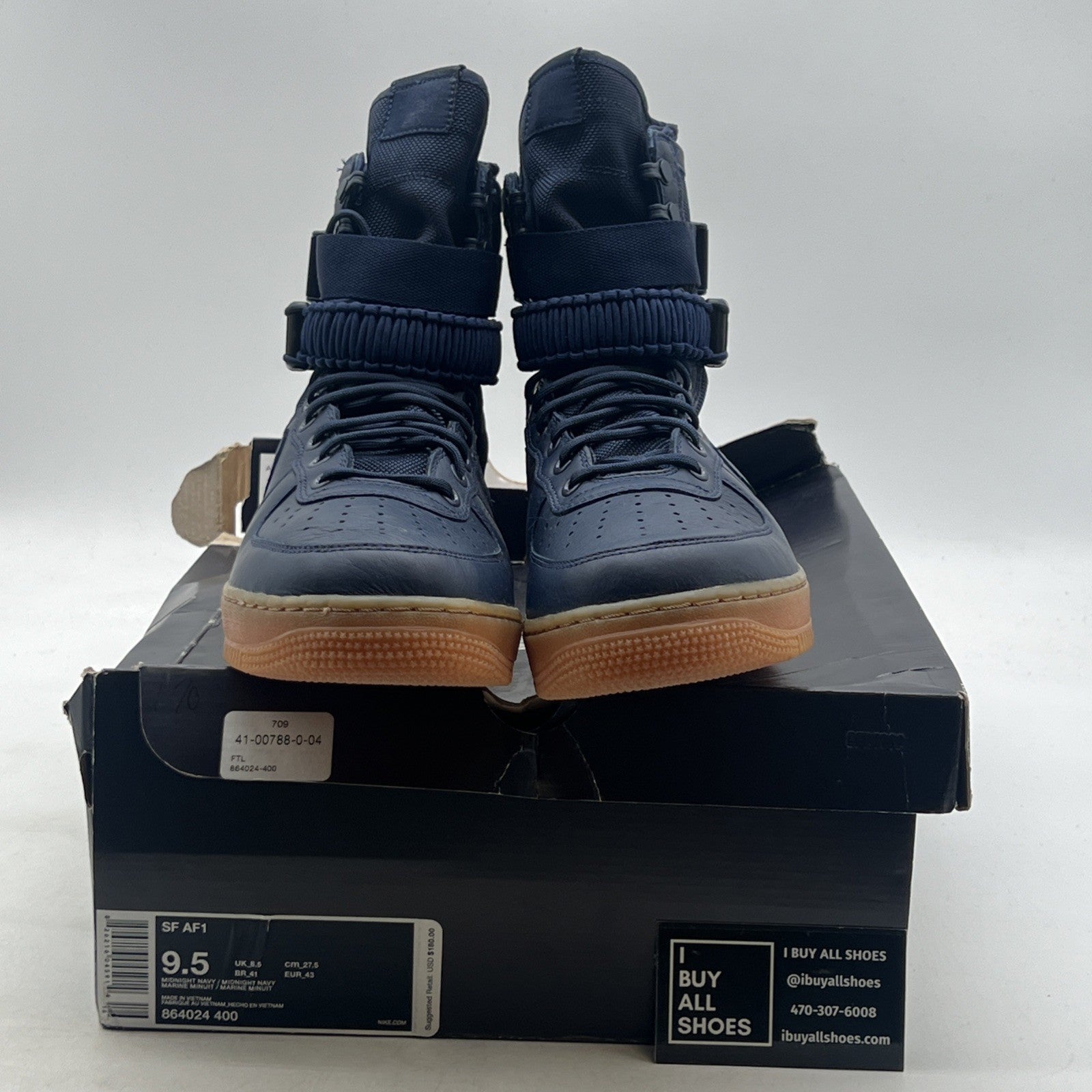 Size 9.5 - Nike Air Force 1 Midnight Navy (864024-400)