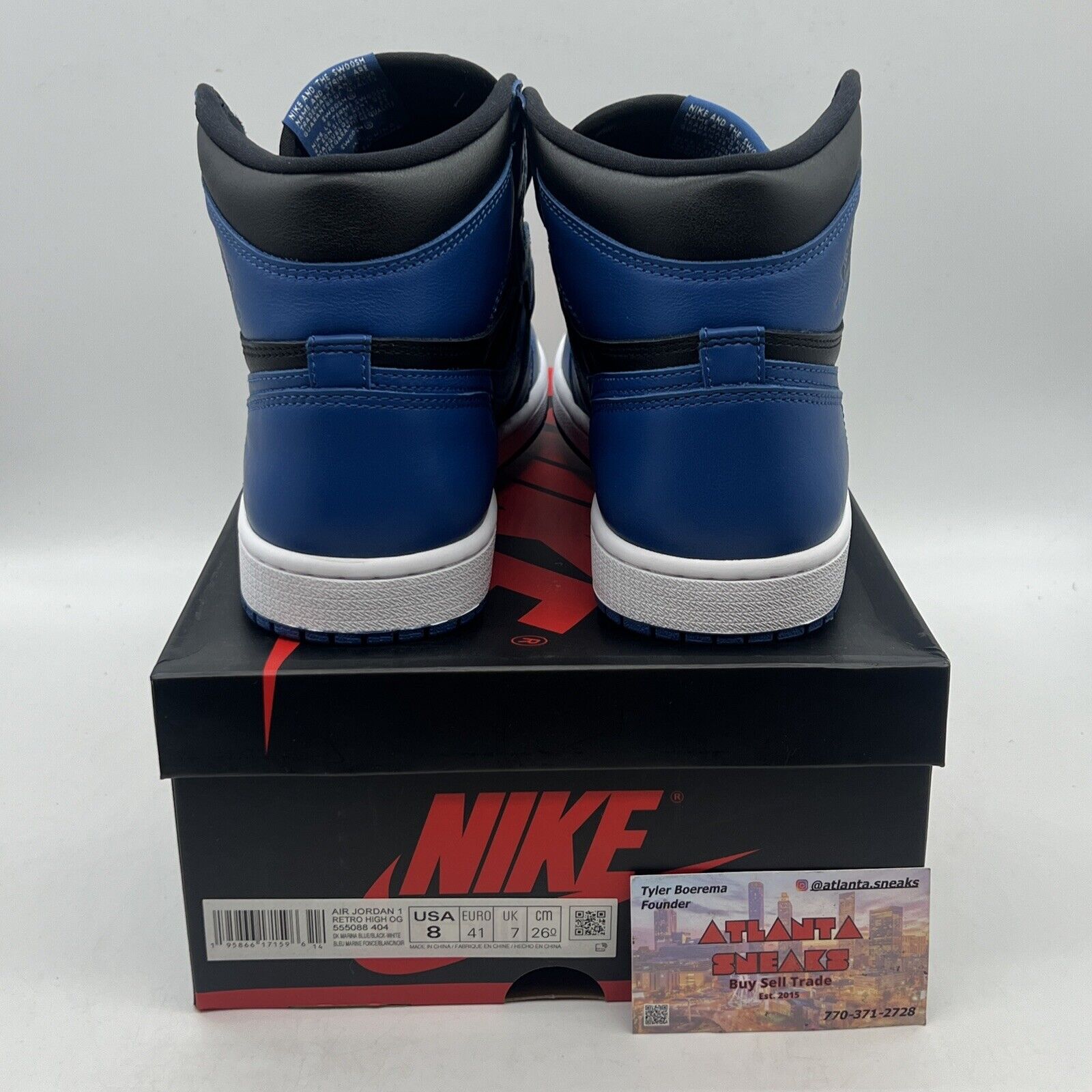 Size 8 - Jordan 1 Retro OG High Dark Marina Blue Brand New Og All