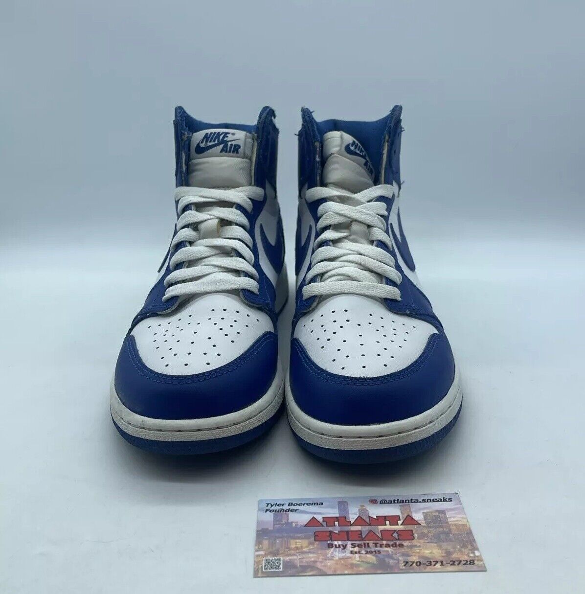 Size 6.5Y (GS) - Jordan 1 OG High Storm Blue White Leather (575441-127)