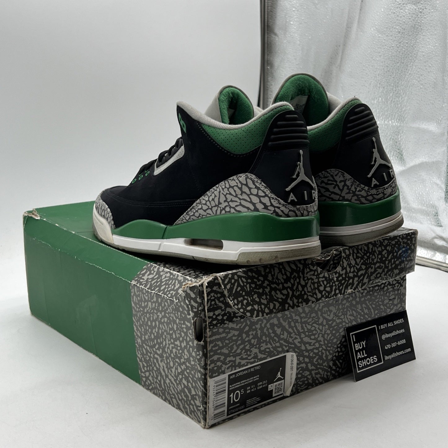 Size 10.5 - Air Jordan 3 Retro Mid Pine Green (CT8532-030)