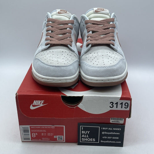Size 8.5 - Nike Dunk Premium Low Fossil Rose Pink Blue Suede (DH7577-001)