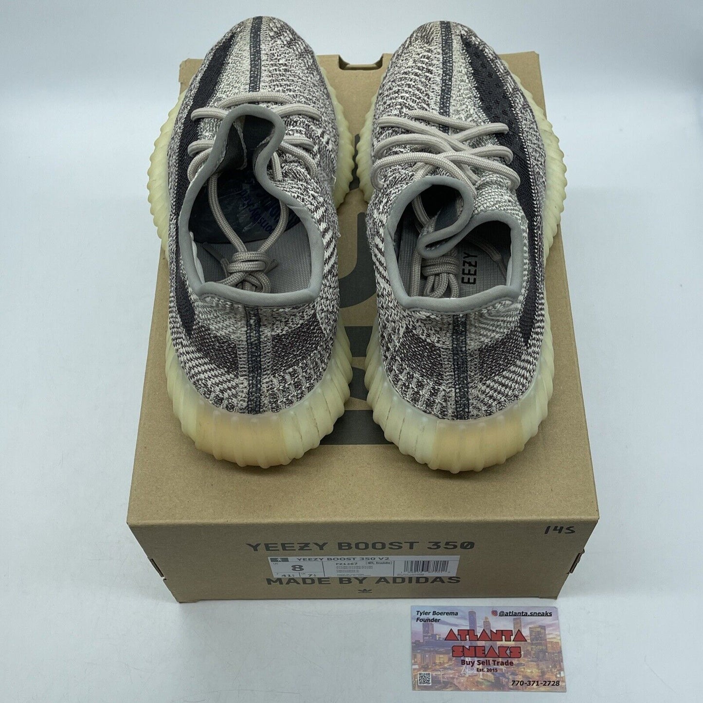 Size 8 - adidas Yeezy Boost 350 V2 Low Zyon Gray (FZ1267)