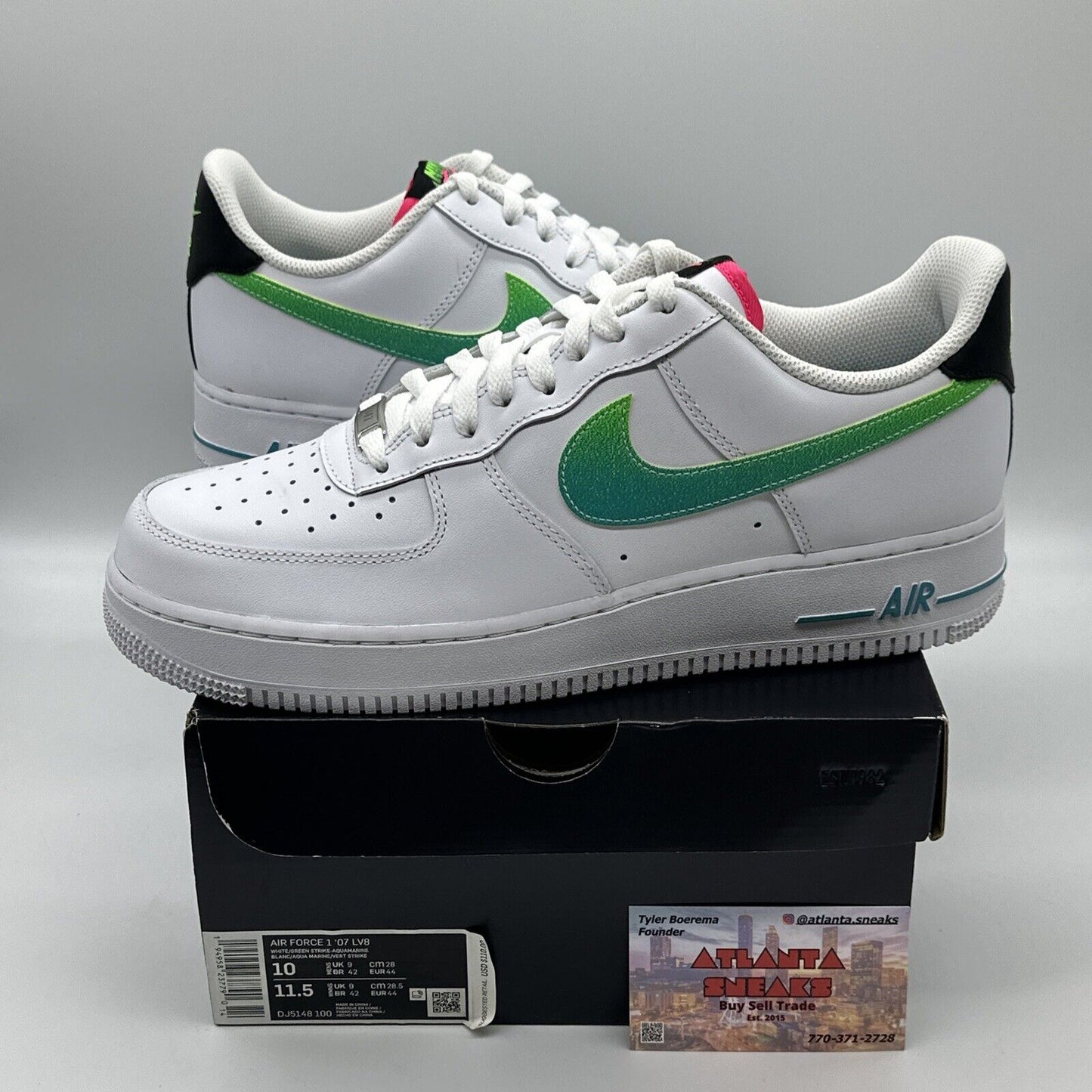 Size 10 - Nike Air Force 1 '07 LV8 White Aquamarine 2021