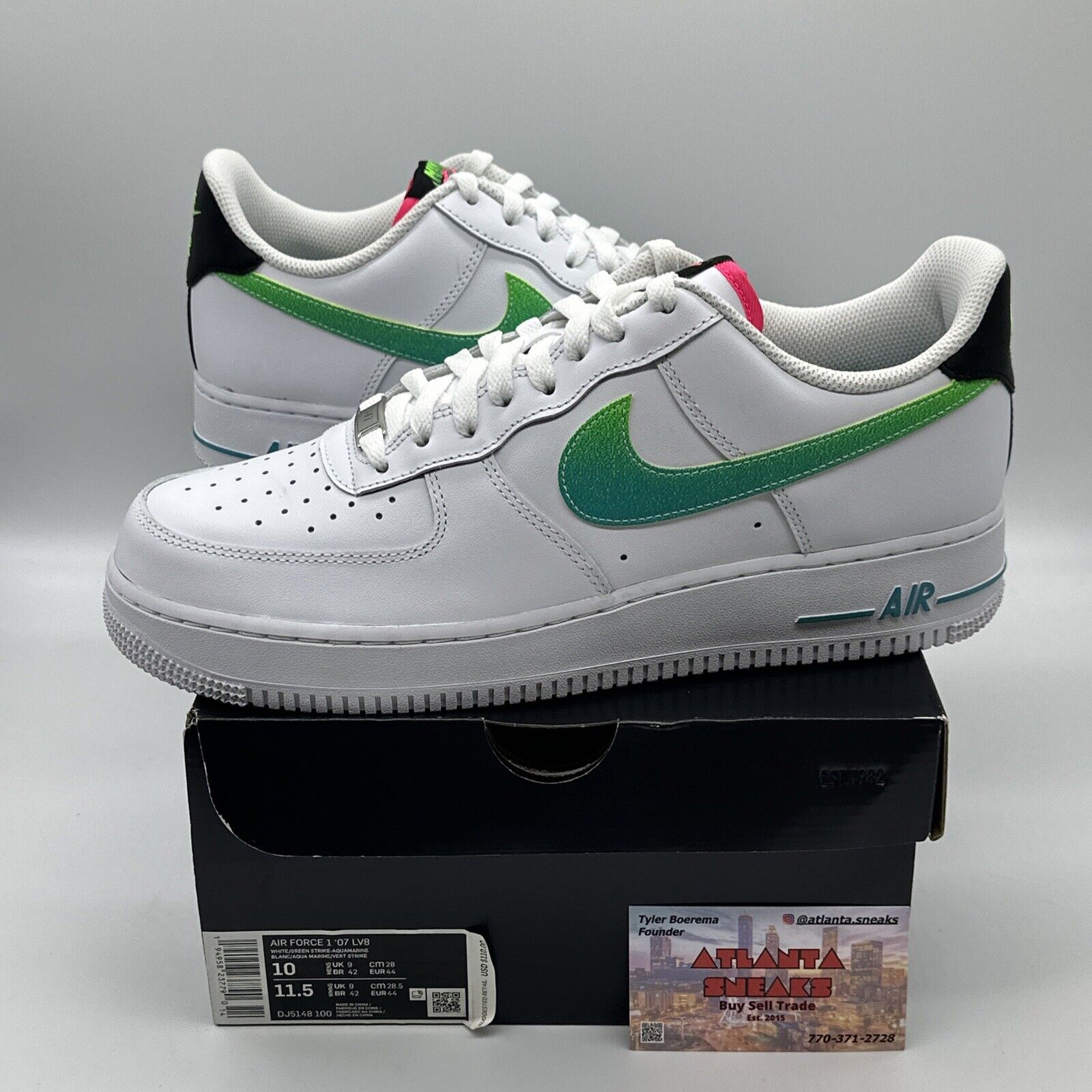 Size 10 - Nike Air Force 1 '07 LV8 White Aquamarine 2021