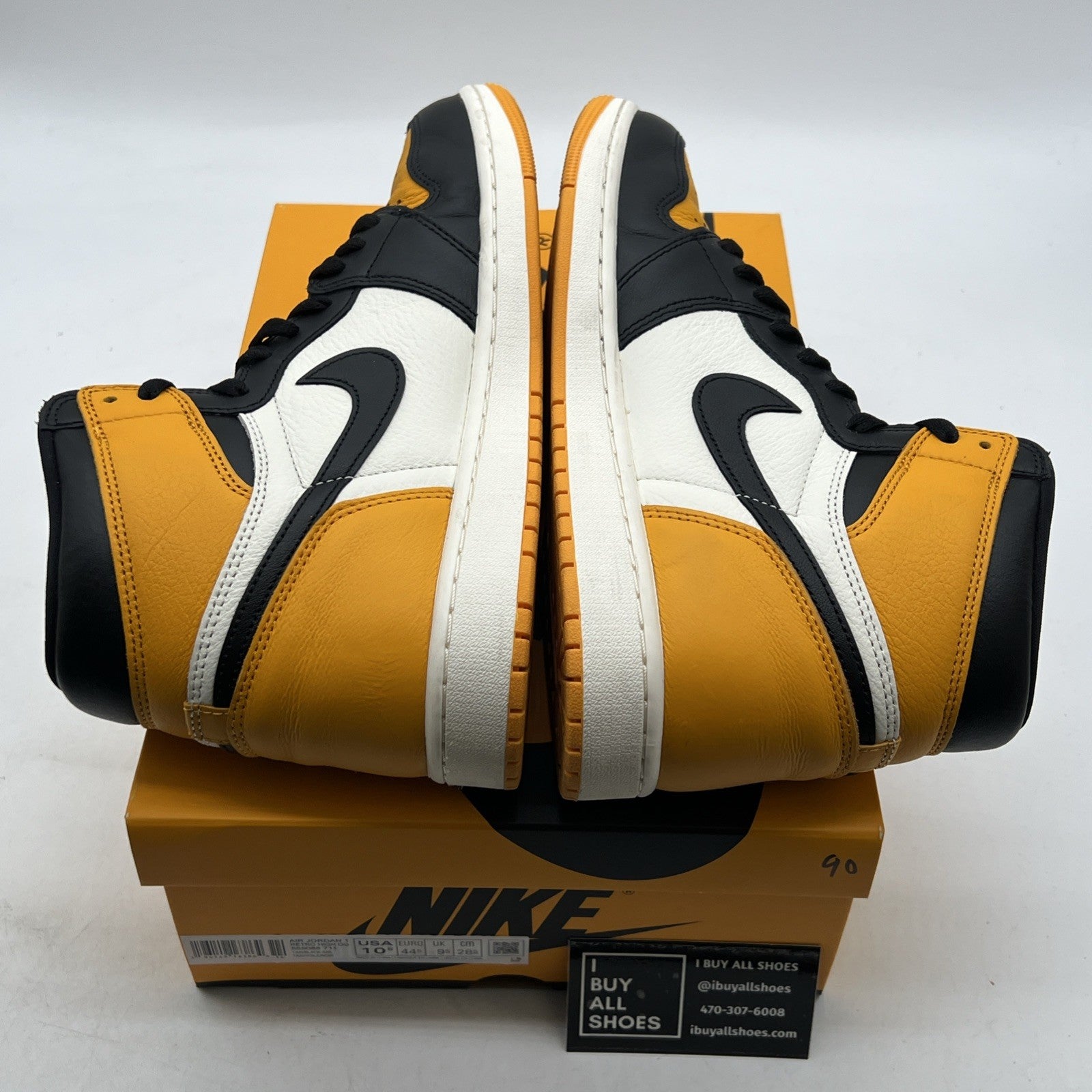 Size 10.5 - Air Jordan 1 Retro OG High Yellow Toe (555088-711)