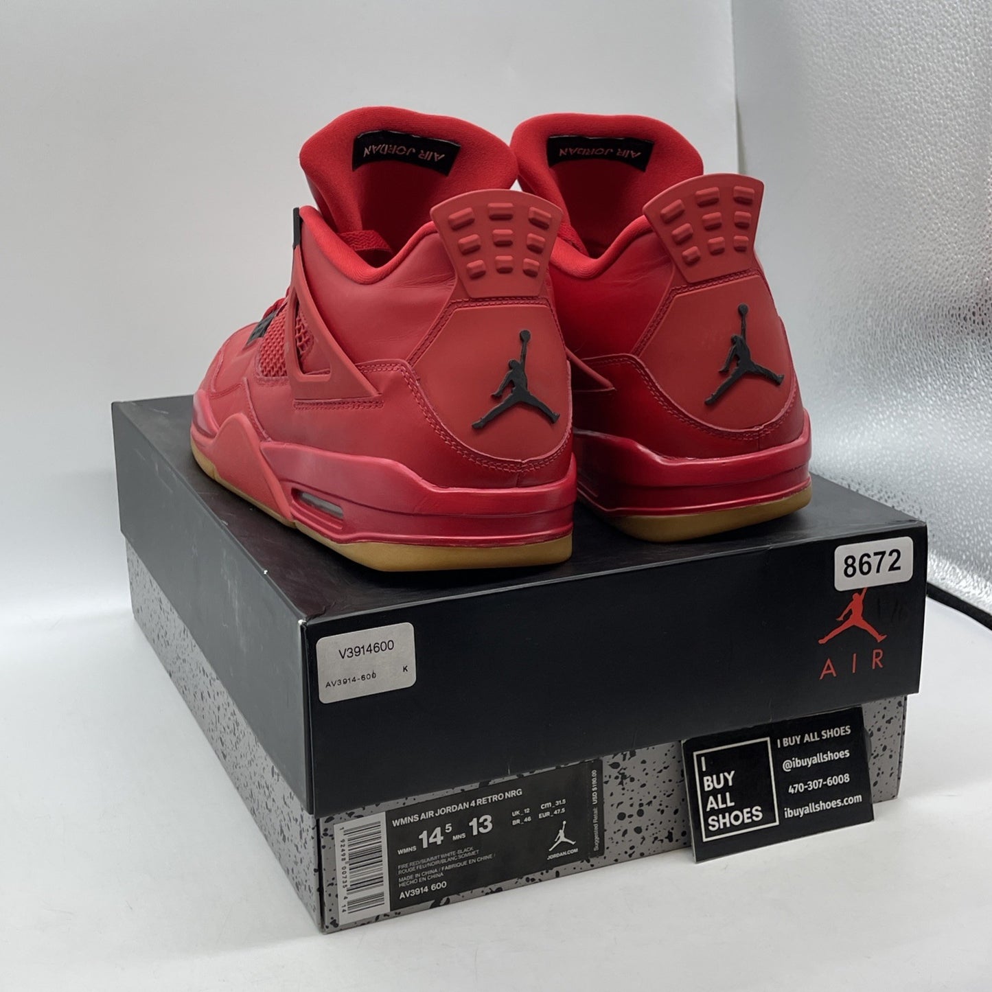 Size 14.5W - Air Jordan 4 Retro NRG Singles Day Red Leather (AV3914-600)