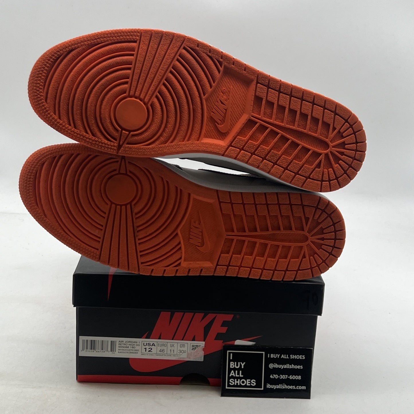 Size 12 - Air Jordan 1 Retro High Electro Orange (555088-180)