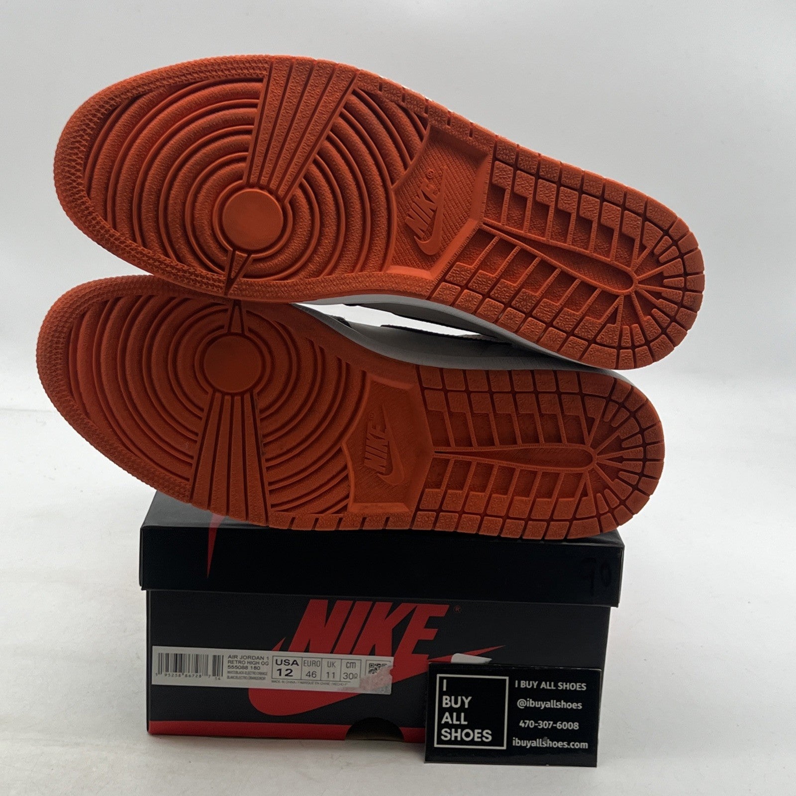 Size 12 - Air Jordan 1 Retro High Electro Orange (555088-180)