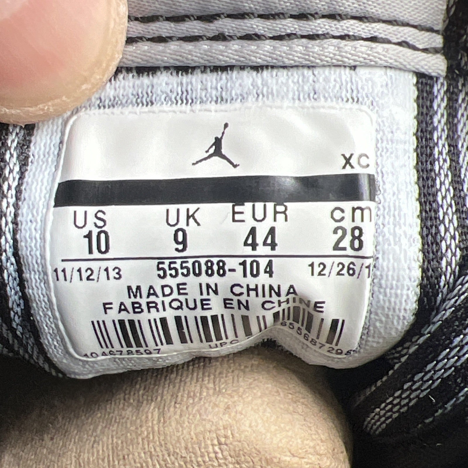 Size 10 - Air Jordan 1 Retro OG High Barons (555088-104)