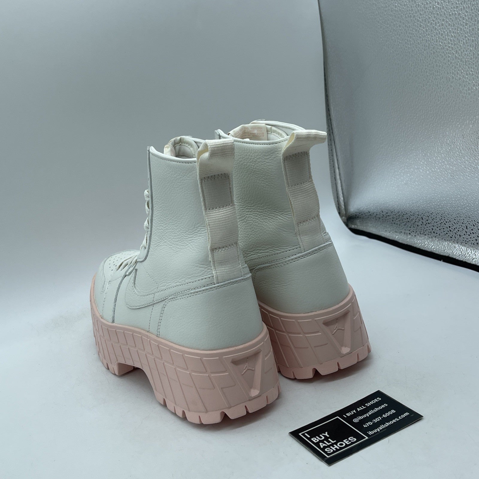 Size 9W - Air Jordan 1 Brooklyn Women's Boots Sail Legend Pink (FJ5737-116)