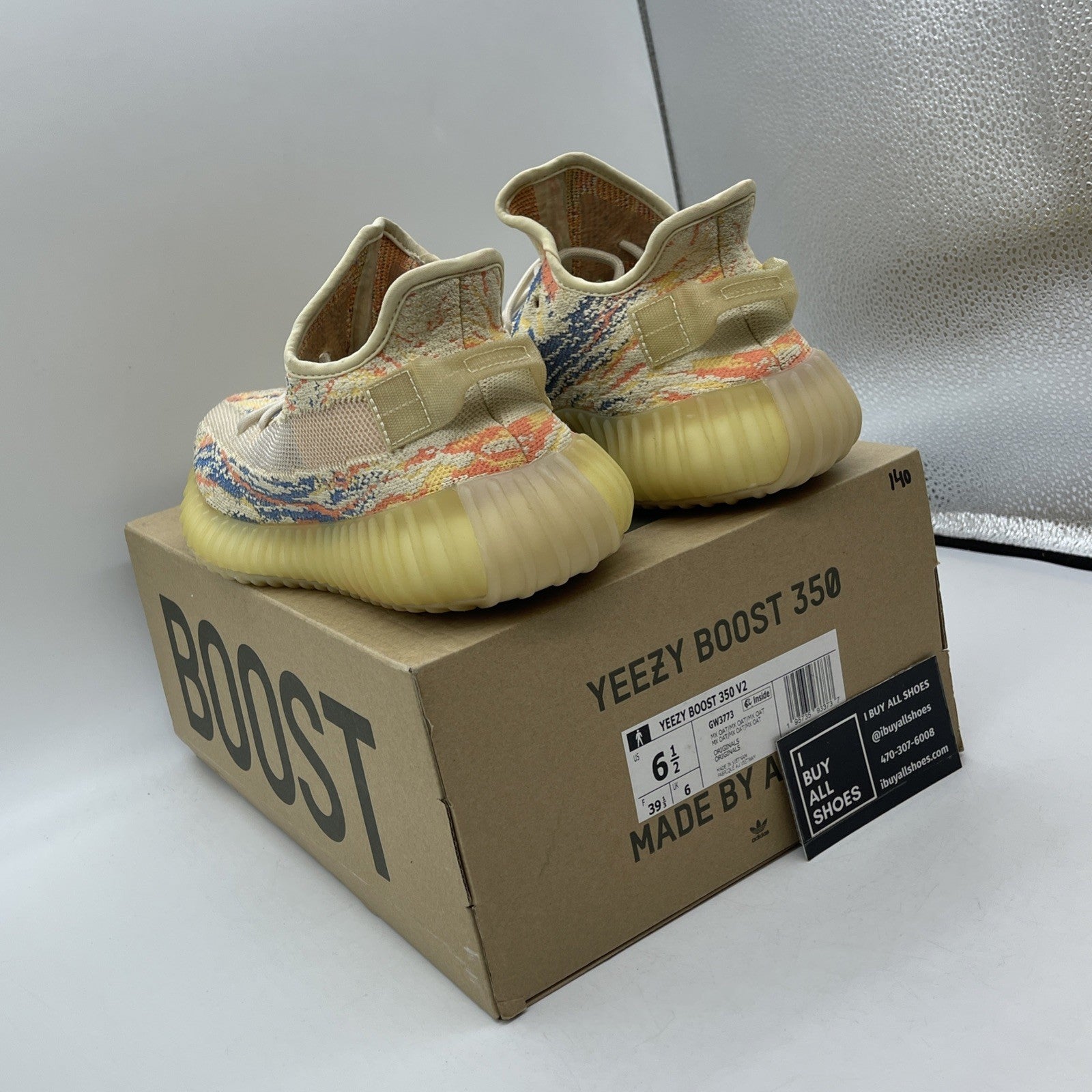 Size 6.5 - adidas Yeezy Boost 350 V2 Low MX Oat Blue Orange Suede (GW3773)