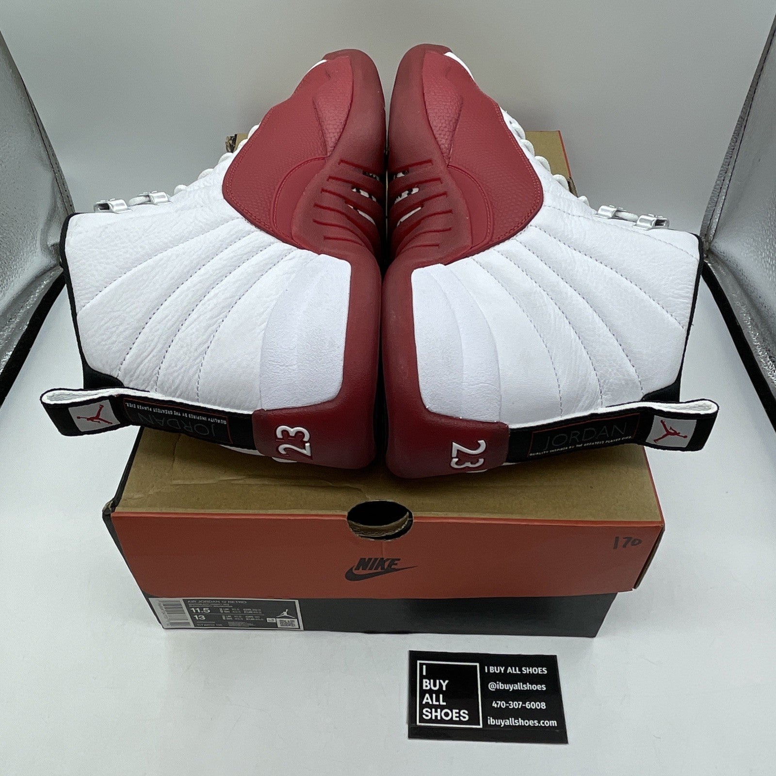Size 11.5 - Jordan 12 Retro 2023 Mid Cherry White Red Leather (CT8013-116)